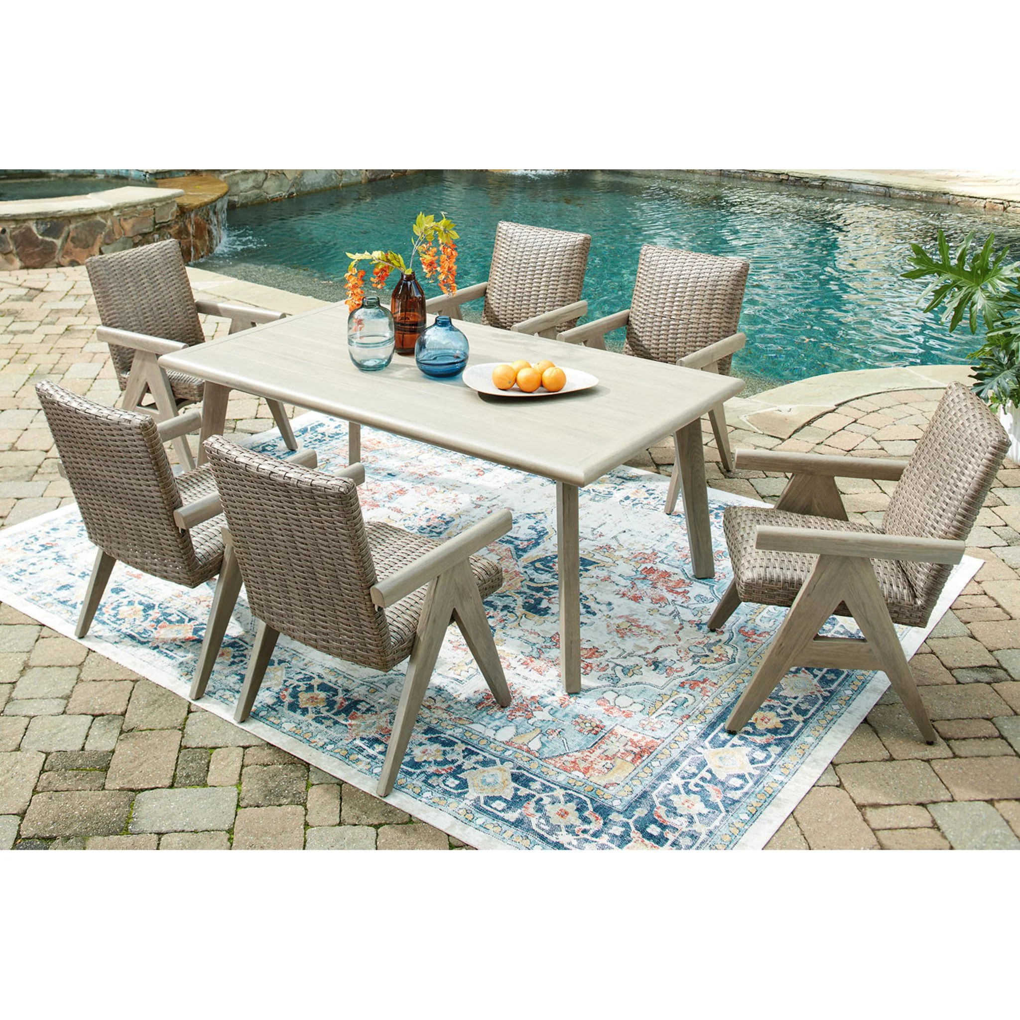 Carisbo 7 Piece Outdoor Dining Set - Image 5
