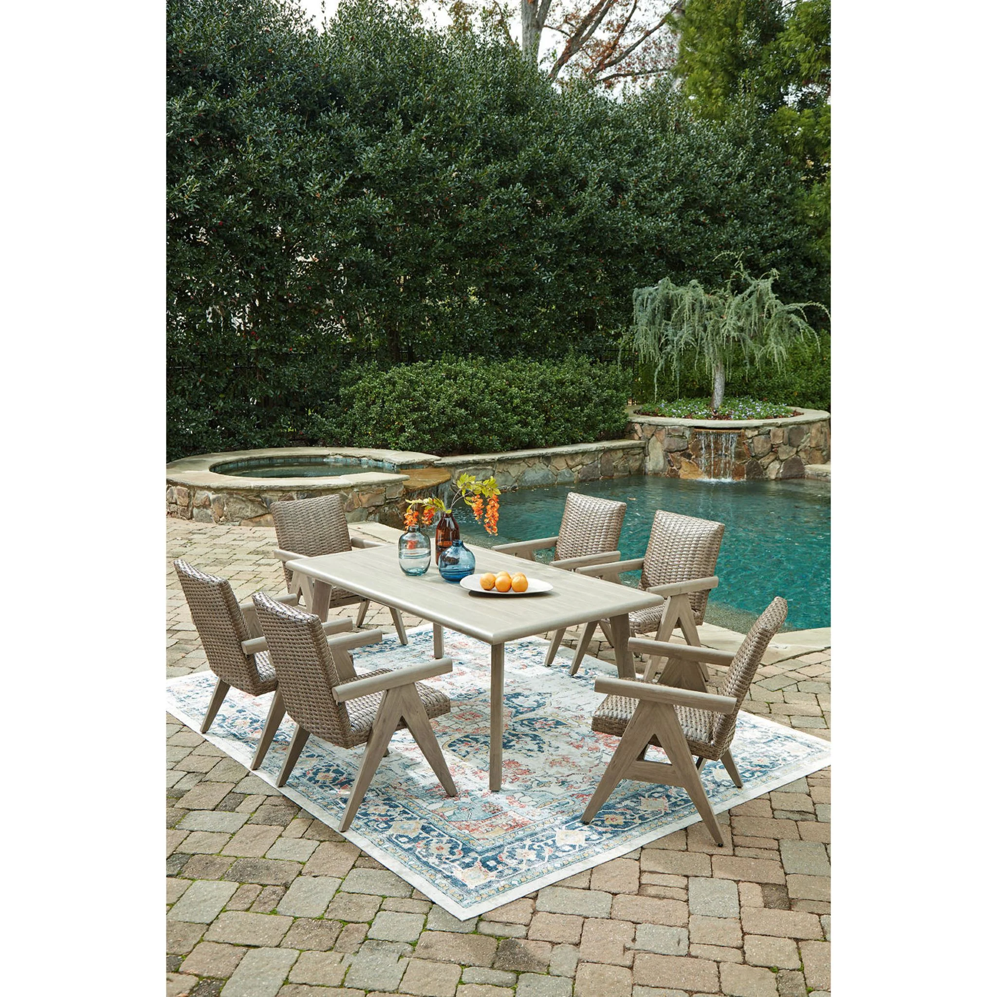 Carisbo 7 Piece Outdoor Dining Set - Image 6