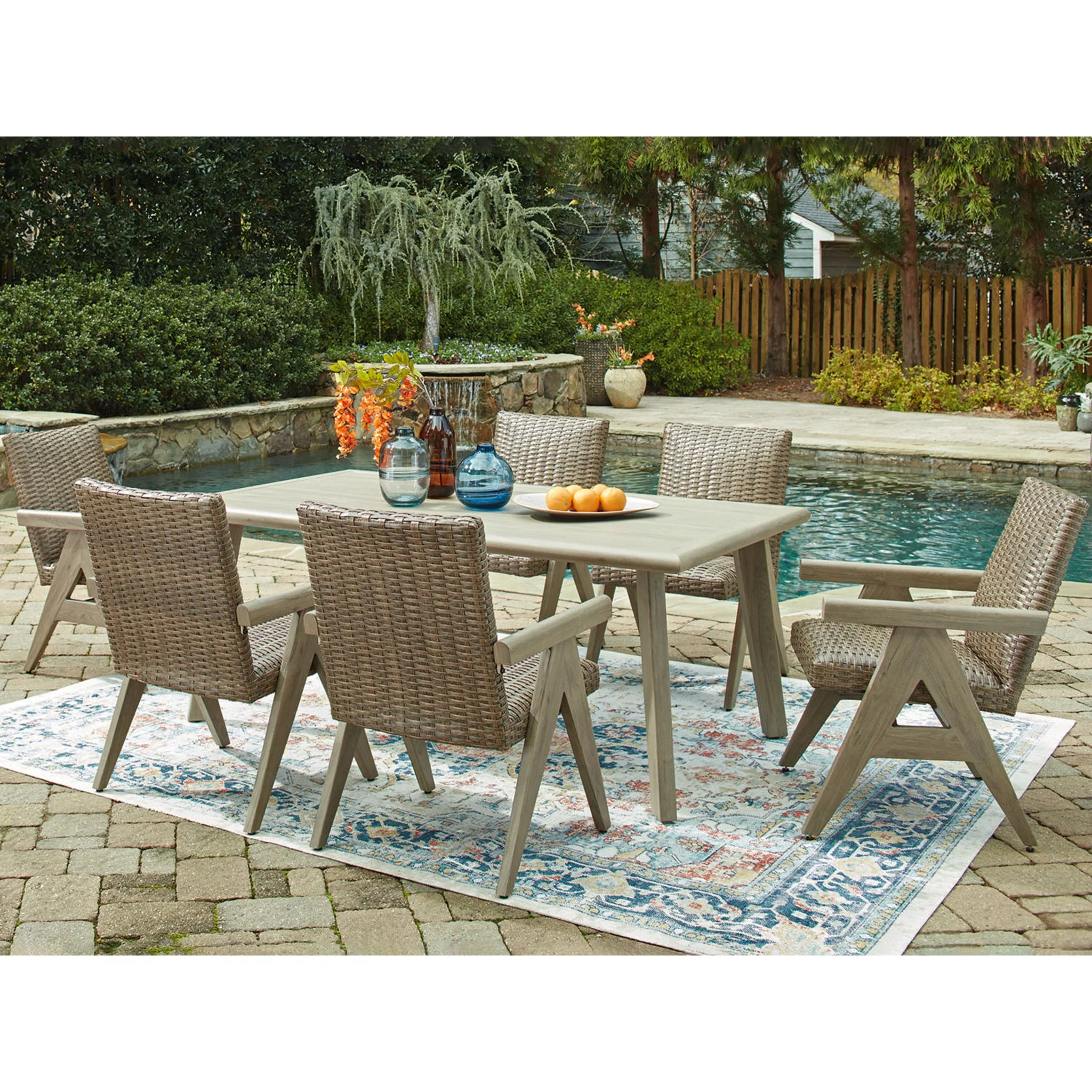 Carisbo 7 Piece Outdoor Dining Set - Image 7