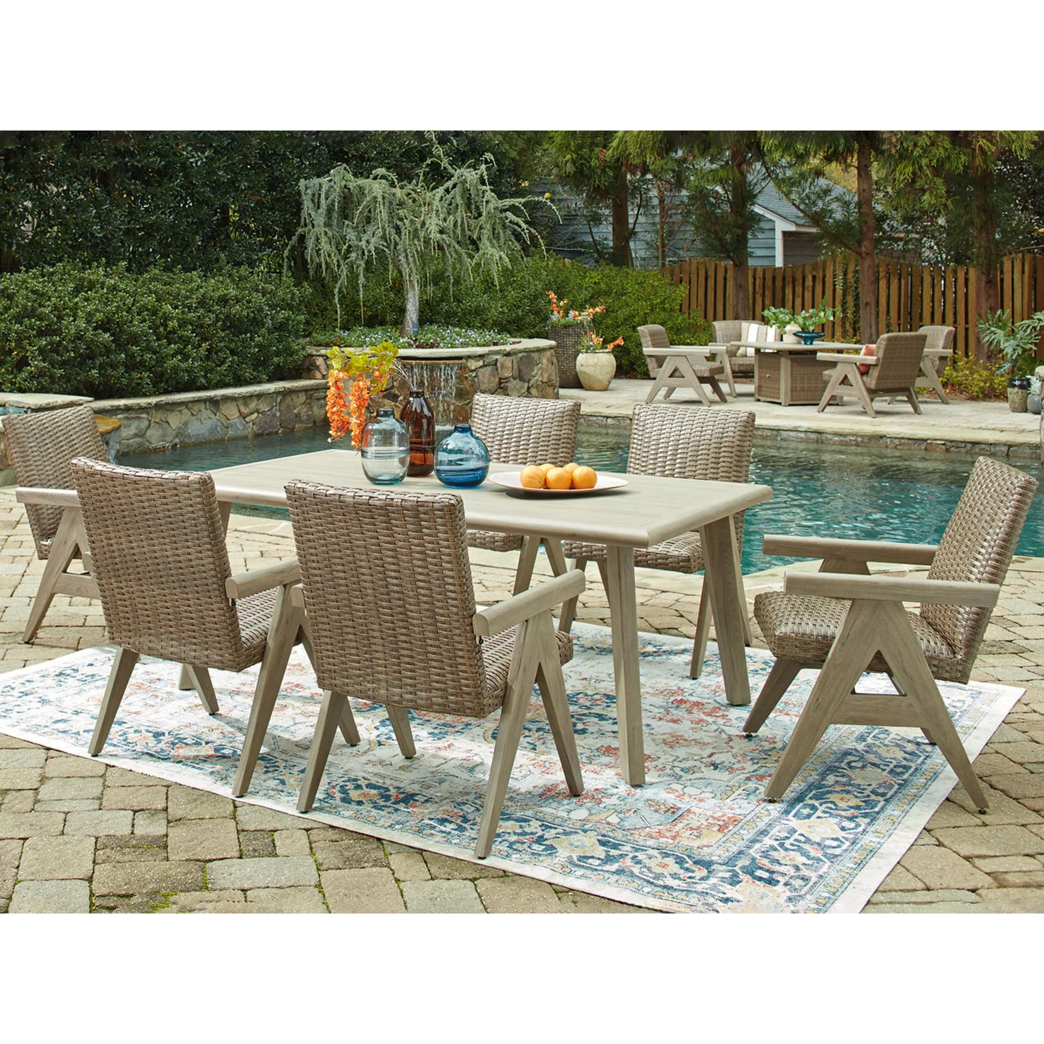 Carisbo Outdoor Rectangle Dining Table - Image 6