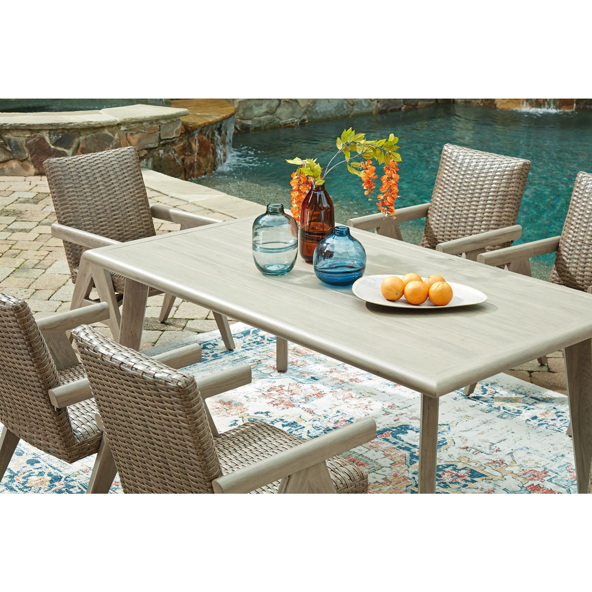 Carisbo Outdoor Rectangle Dining Table - Image 9