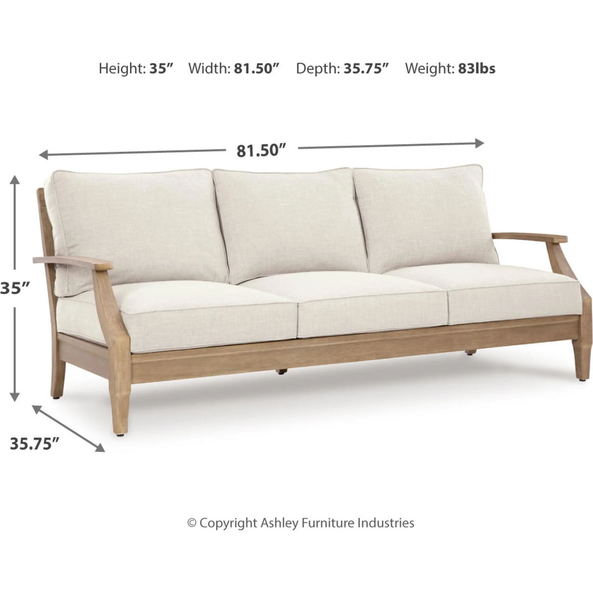 Carter Hall Outdoor Sofa with Cushion - Image 5
