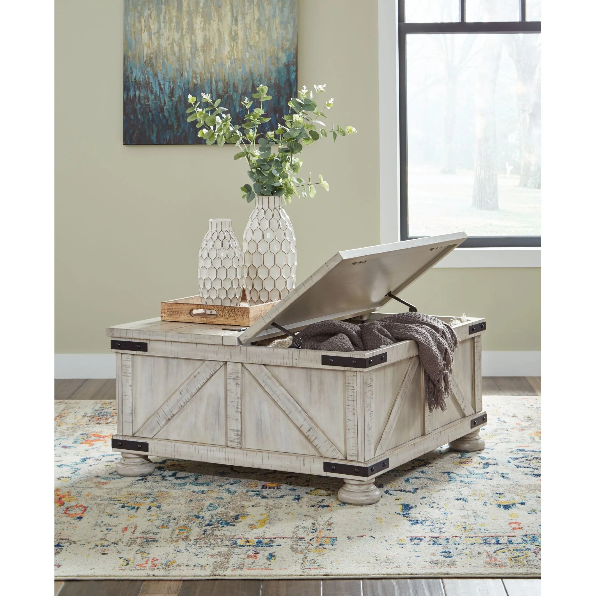 Carynhurst Coffee Table with Storage - Image 3