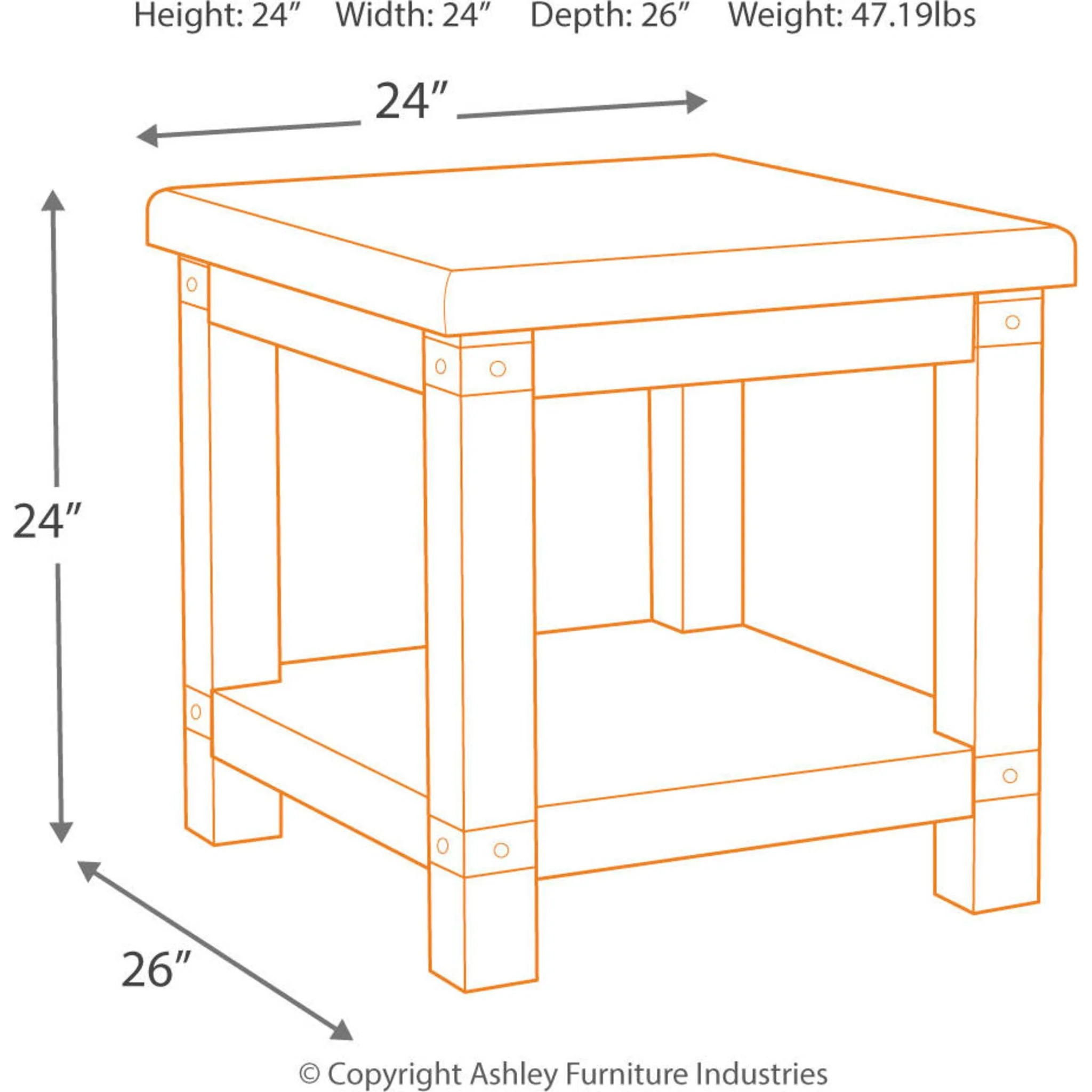 Carynhurst Rectangle End Table - Image 13
