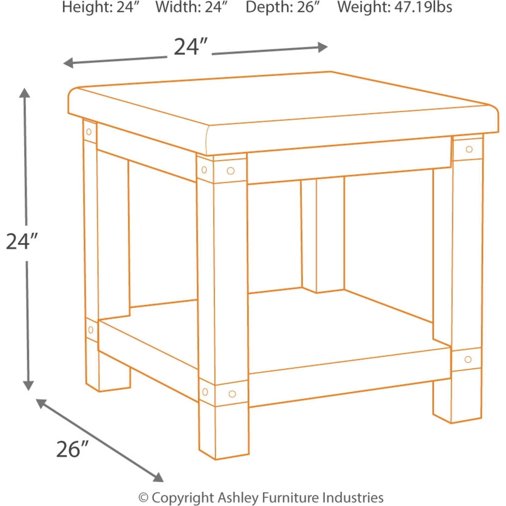 Carynhurst Rectangle End Table - Image 7