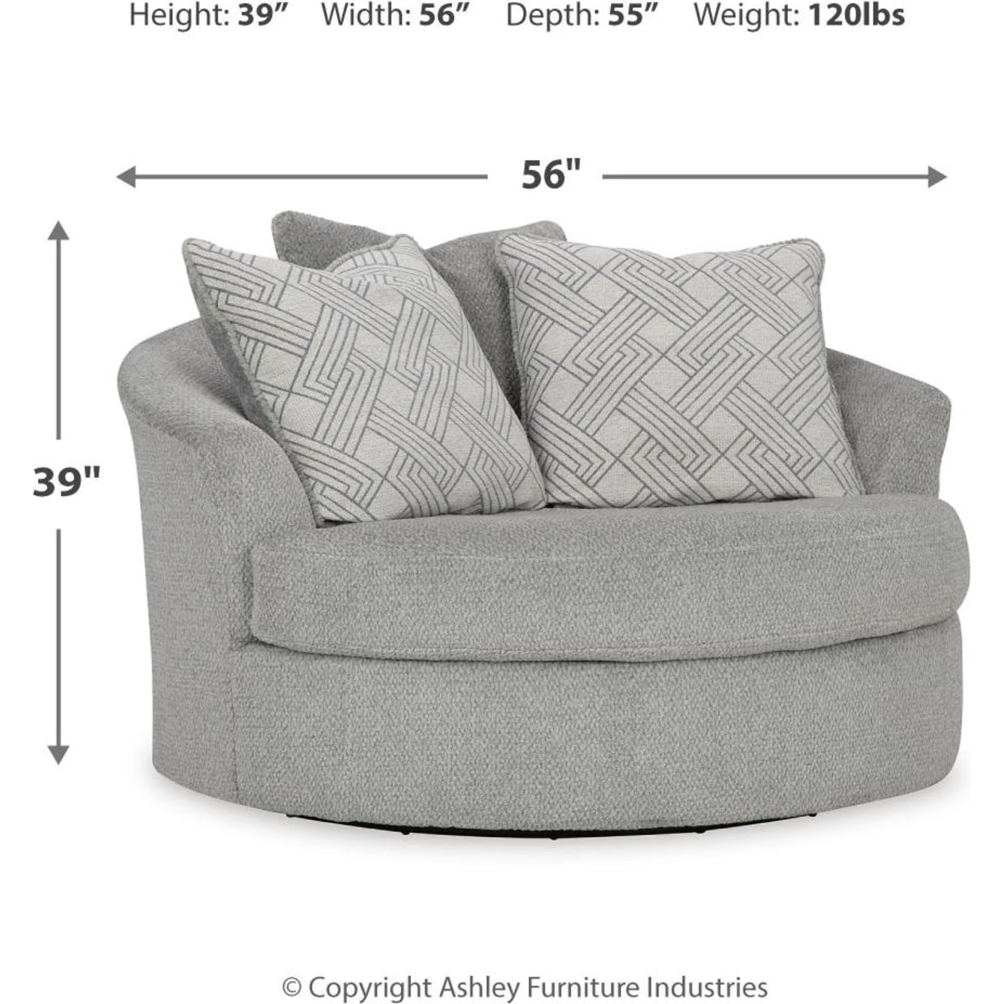 Casselbury Oversize Swivel Accent Chair - Image 5