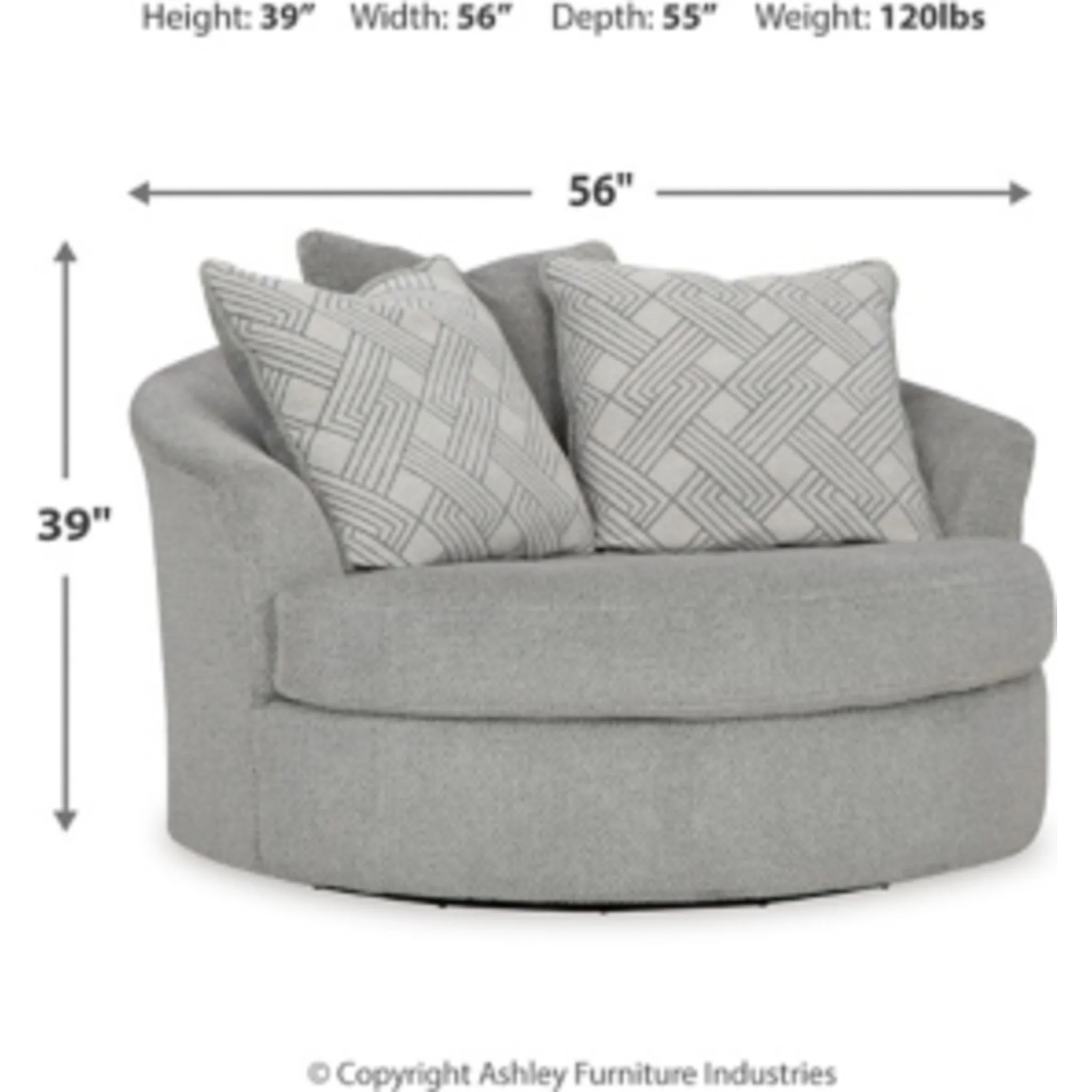 Casselbury Oversize Swivel Accent Chair - Image 6