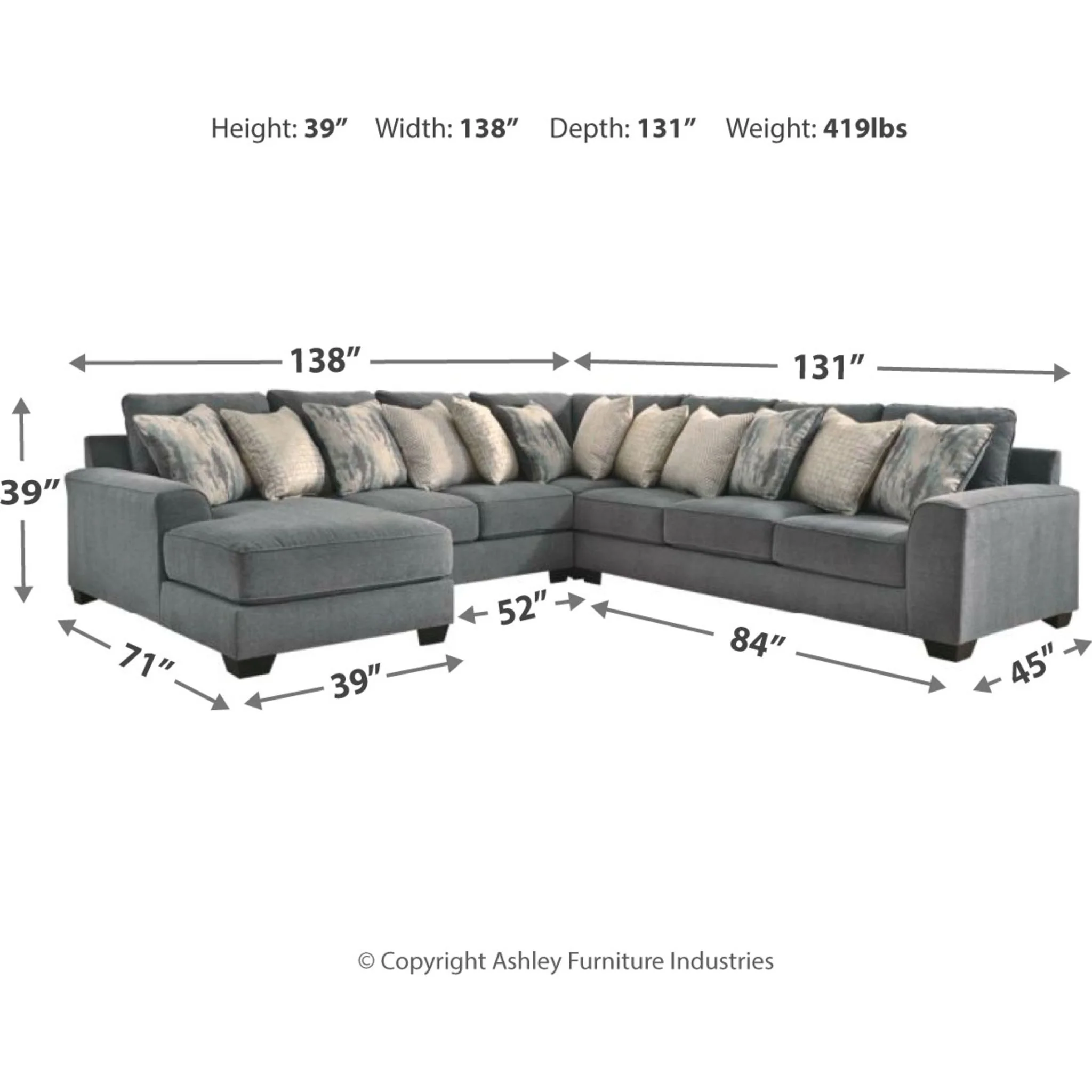 Castano-Exclusive 4 Piece Sectional - Image 8