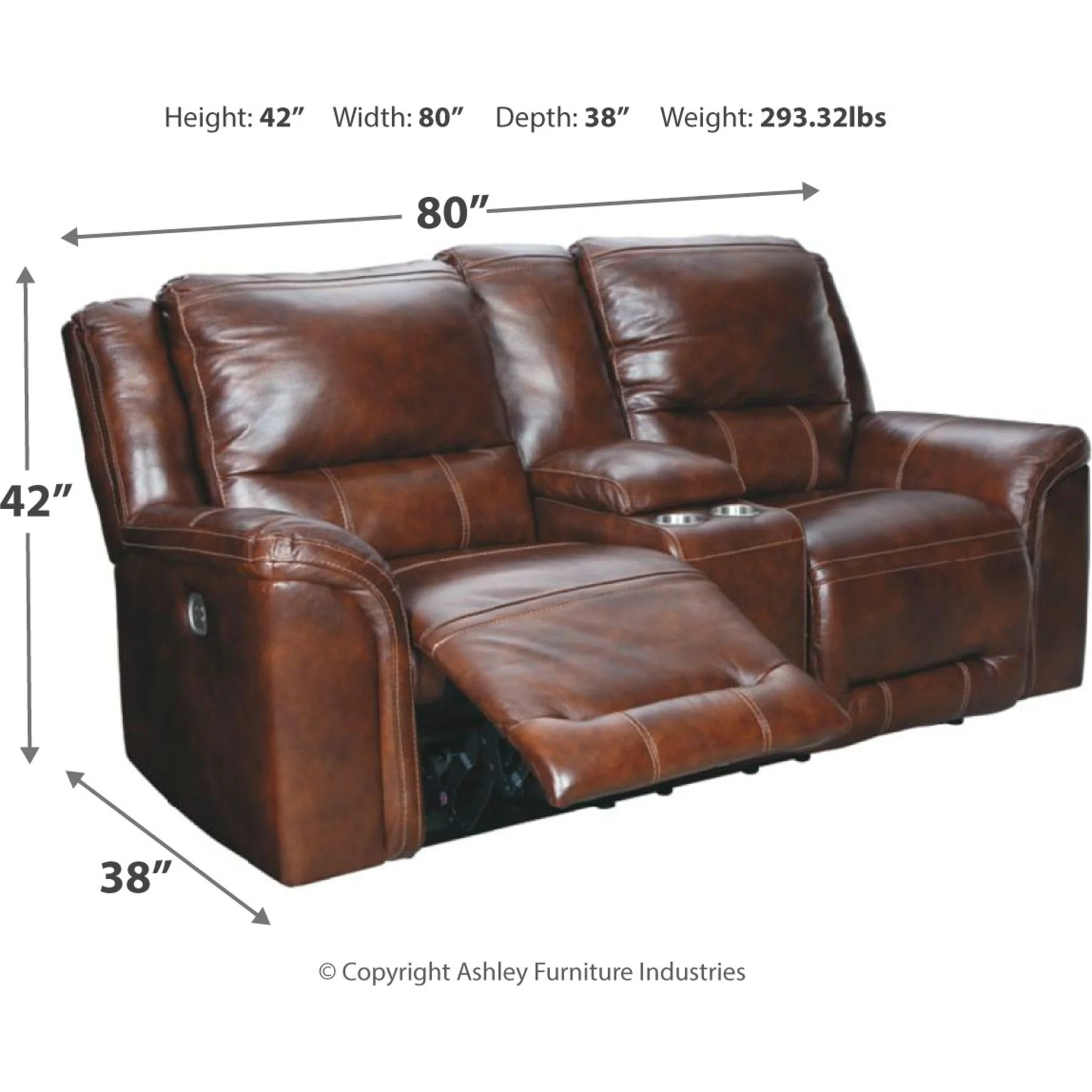 Catanzaro Power Reclining Loveseat with Adjustable Headrest - Image 7