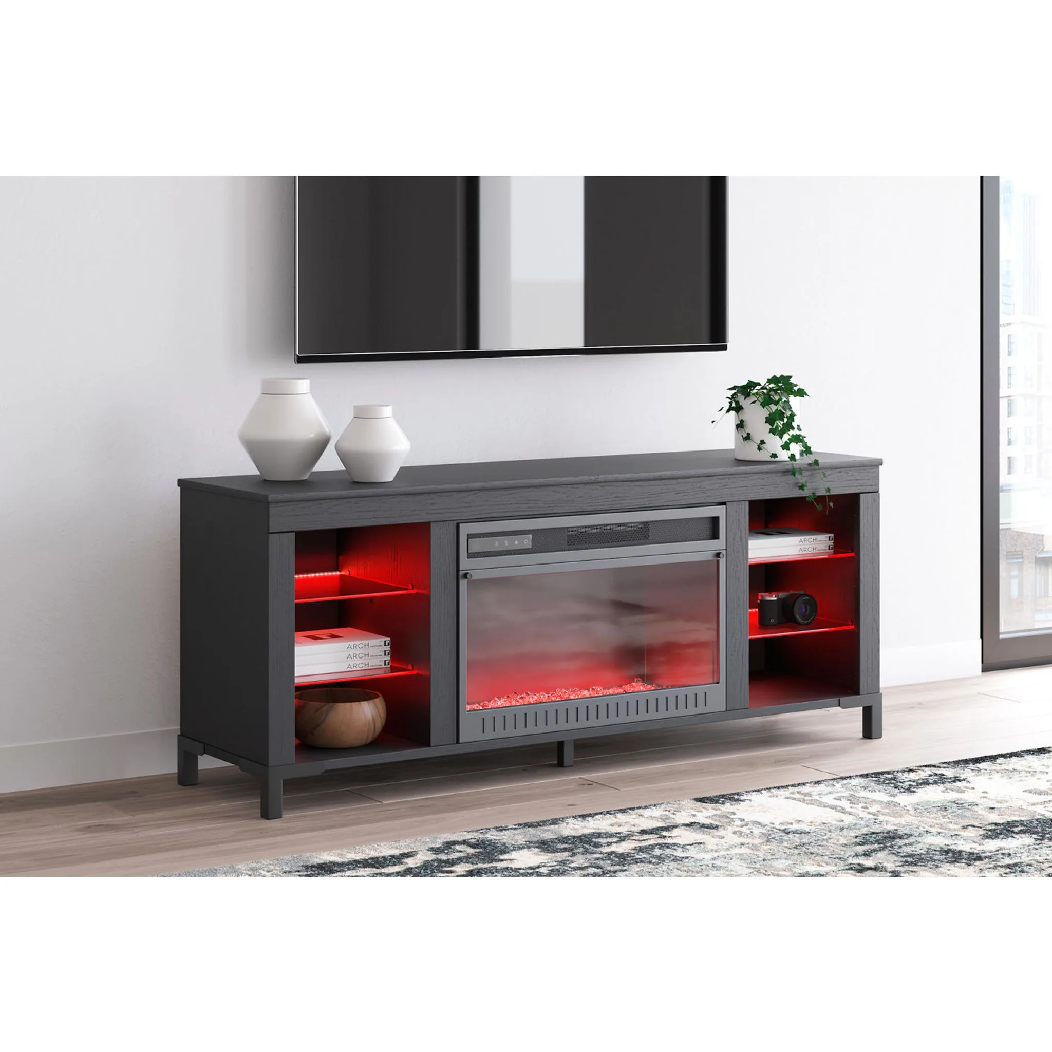 Cayberry TV Stand with Fireplace - Image 3