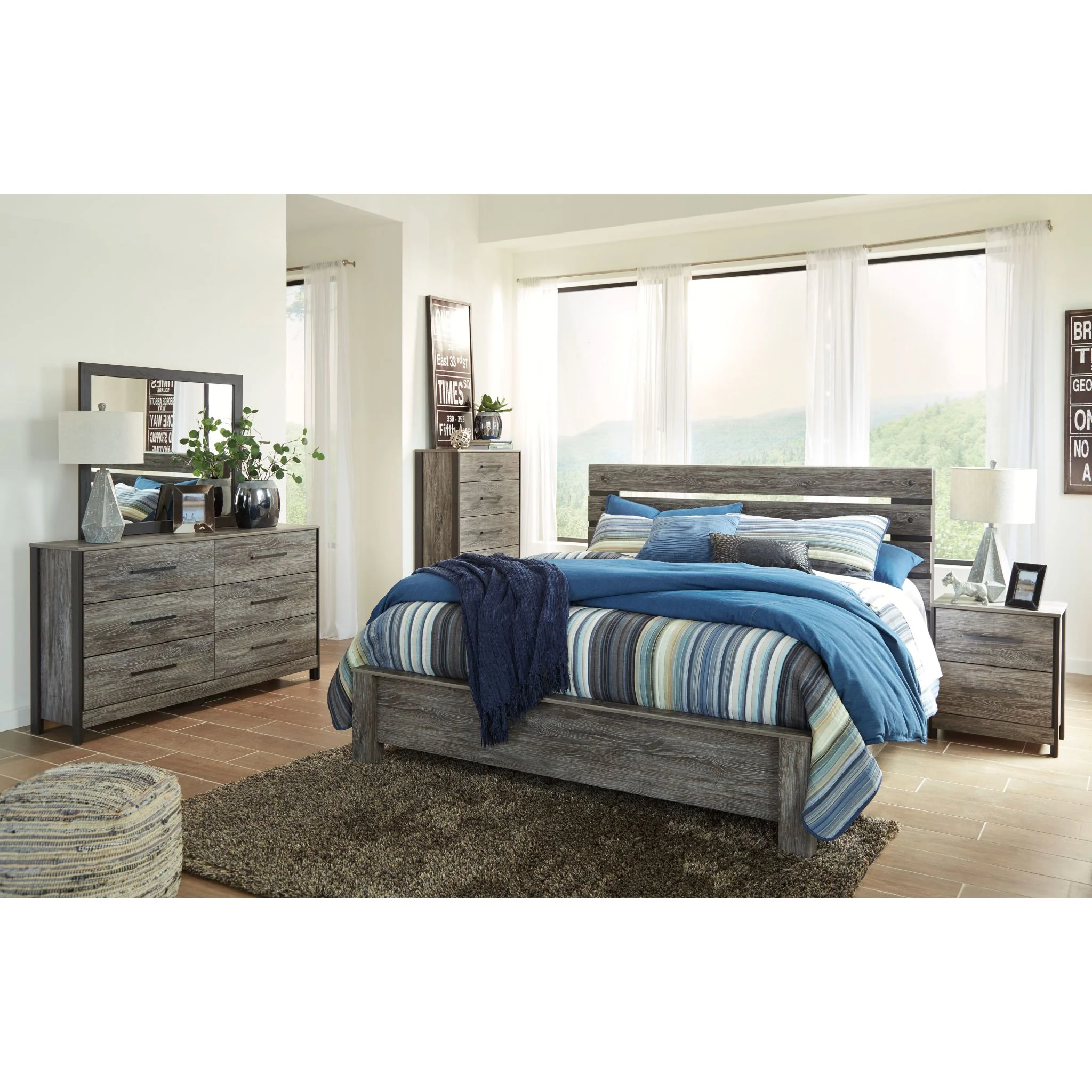 Cazenfeld 5 Piece Panel Bedroom - Image 2