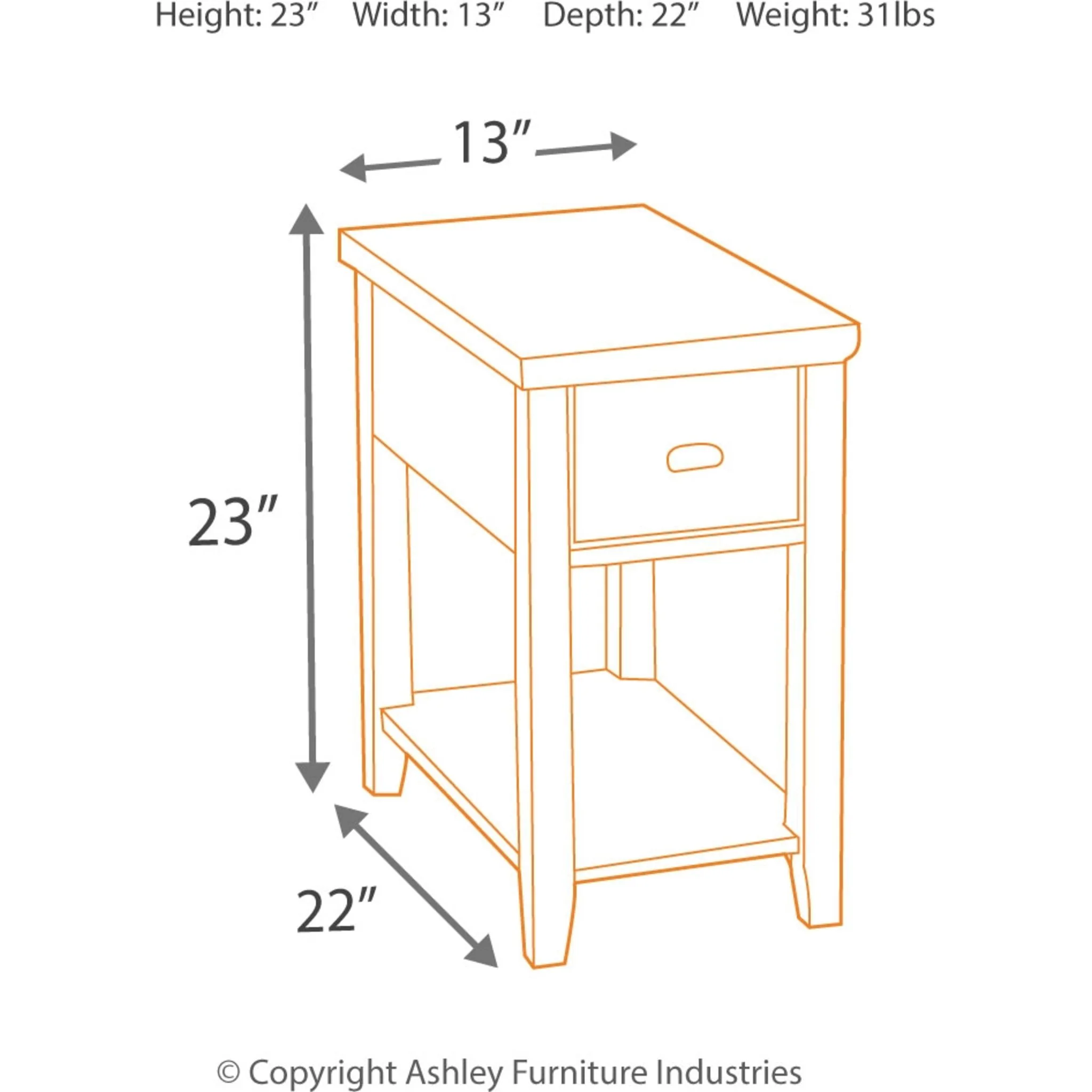 Chairside End Tables Chairside End Table - Image 12