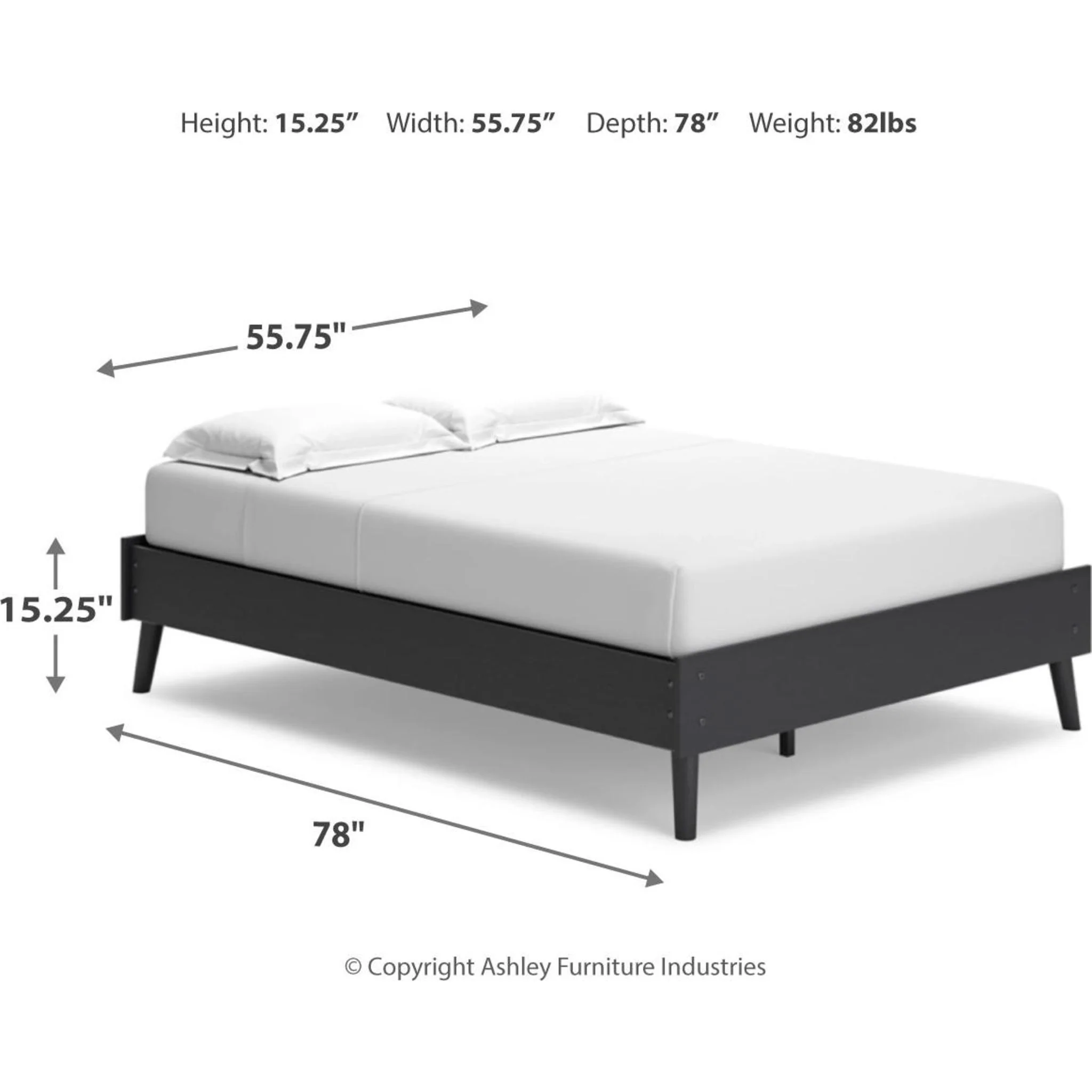 Charlang Full Platform Bed - Image 5