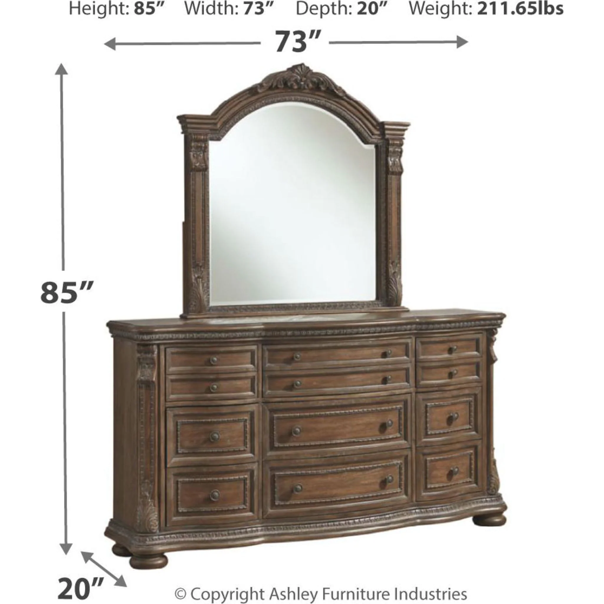 Charmond Dresser and Mirror - Image 26