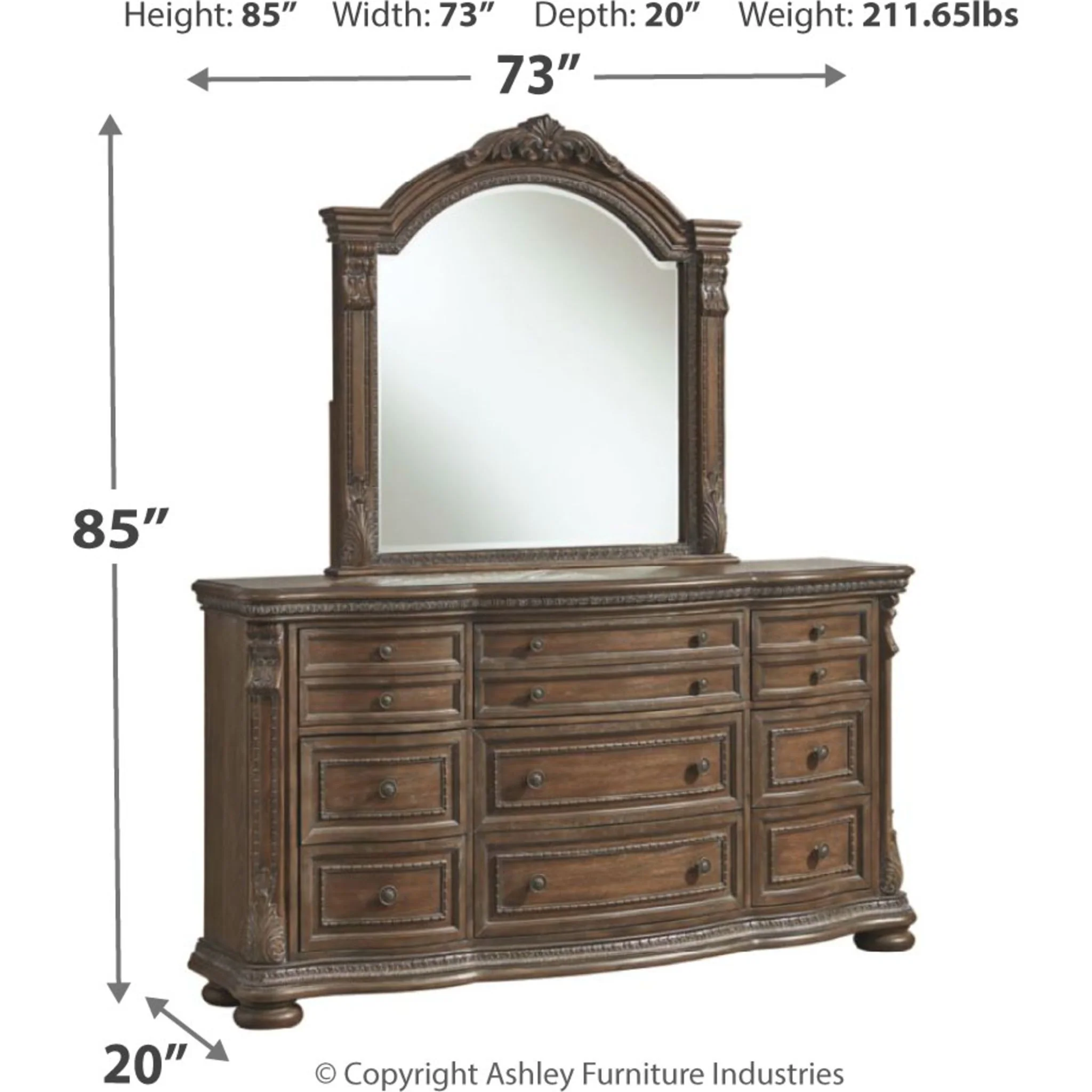 Charmond Dresser and Mirror - Image 4