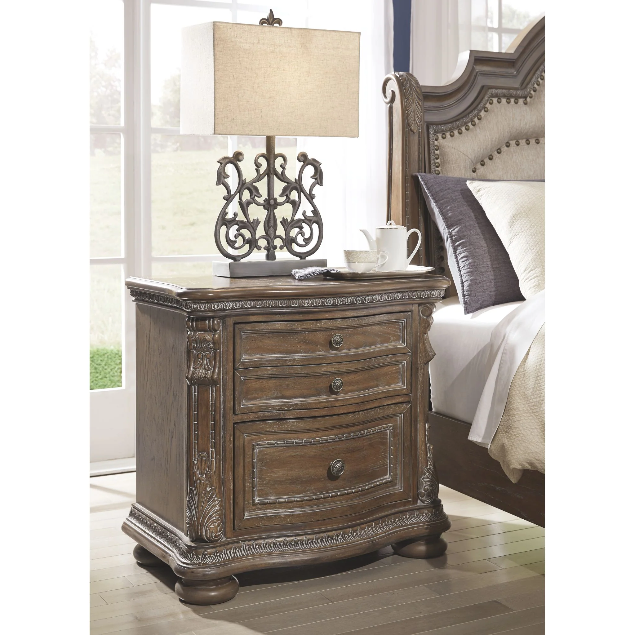 Charmond Two Drawer Nightstand - Image 3