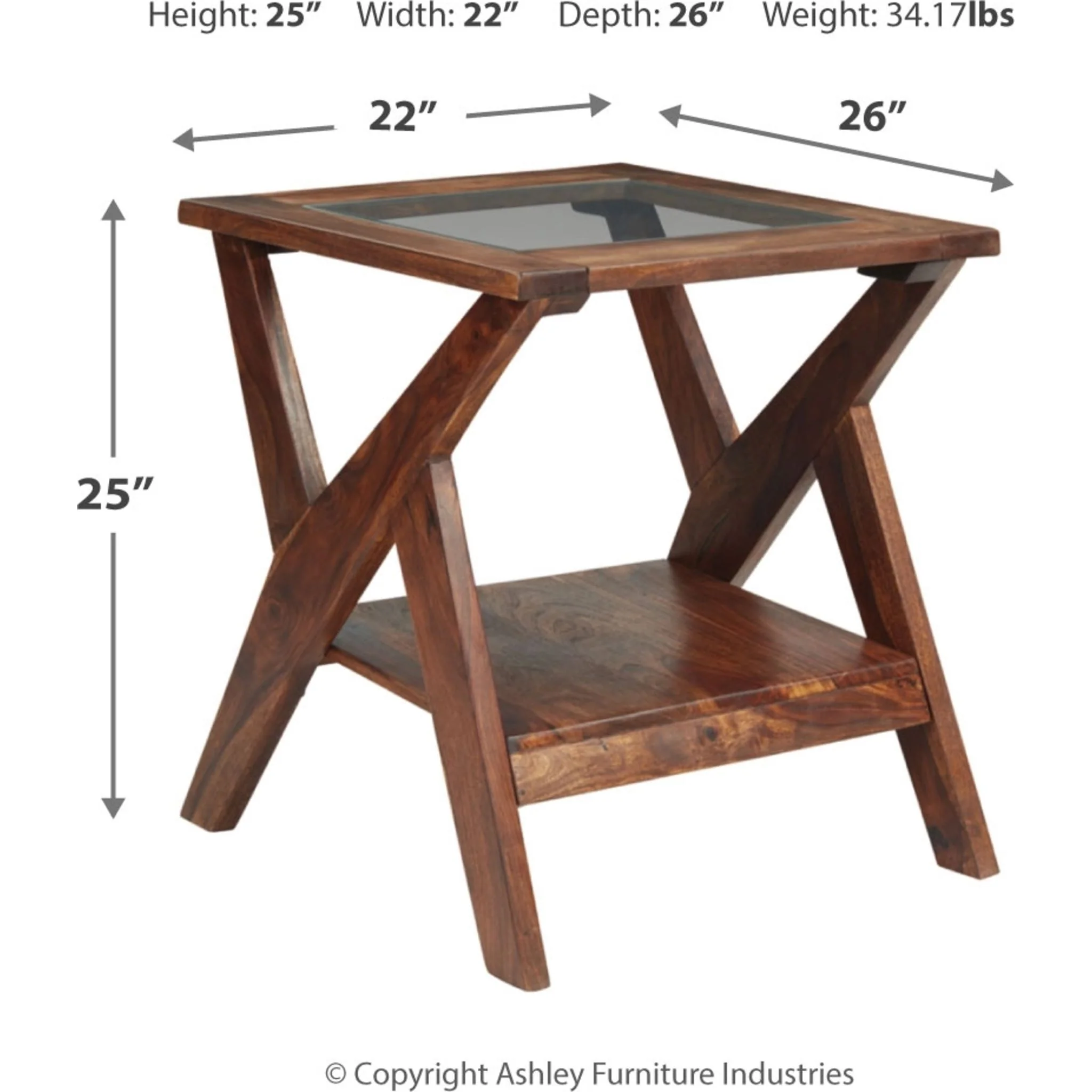 Charzine Rectangle End Table - Image 4