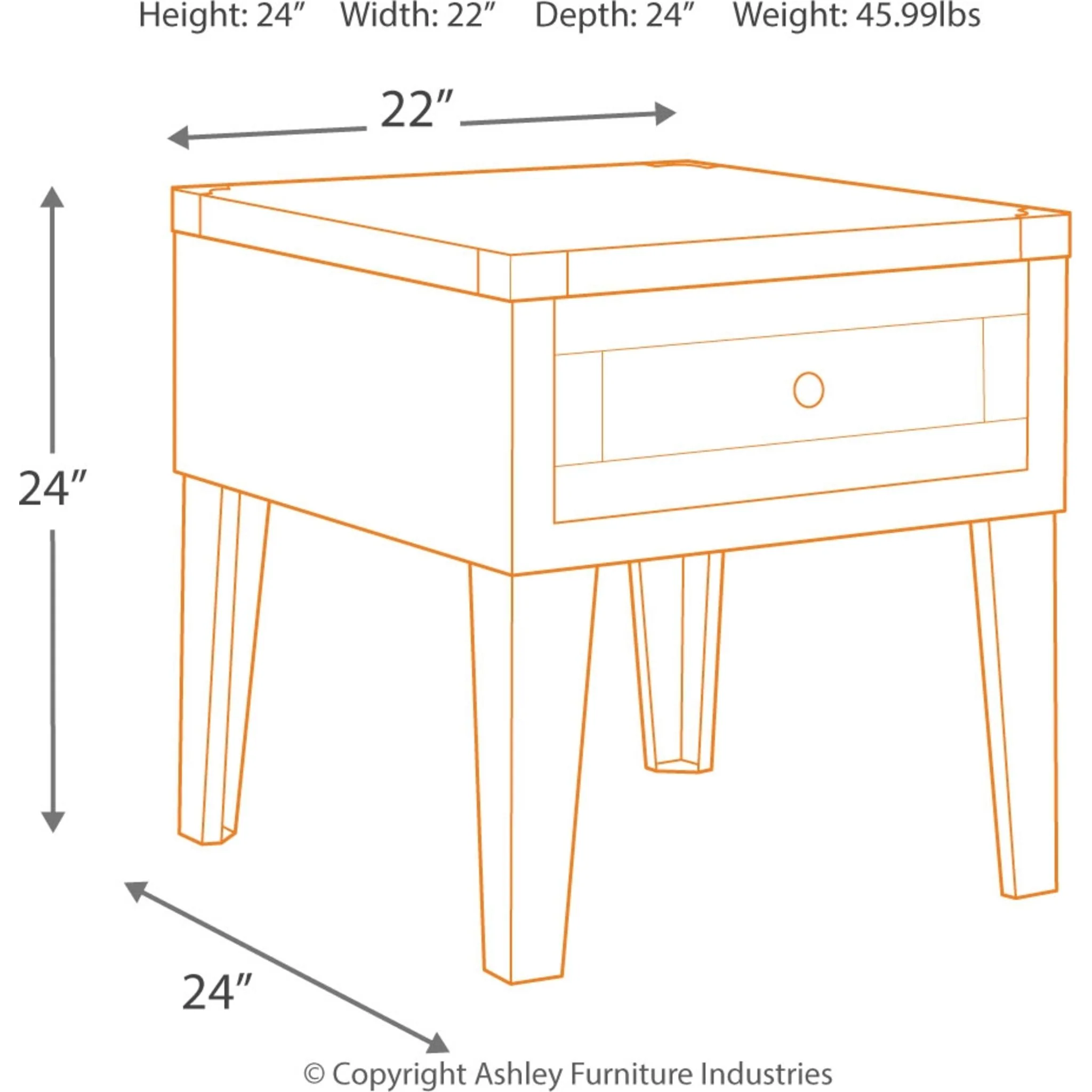 Chazney Rectangle End Table - Image 3