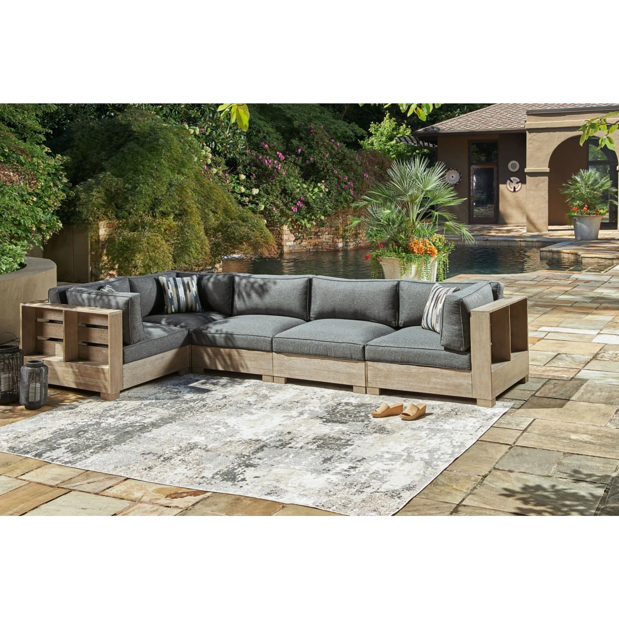 Citrine Park 5 Piece Outdoor Modular Seating - Image 2