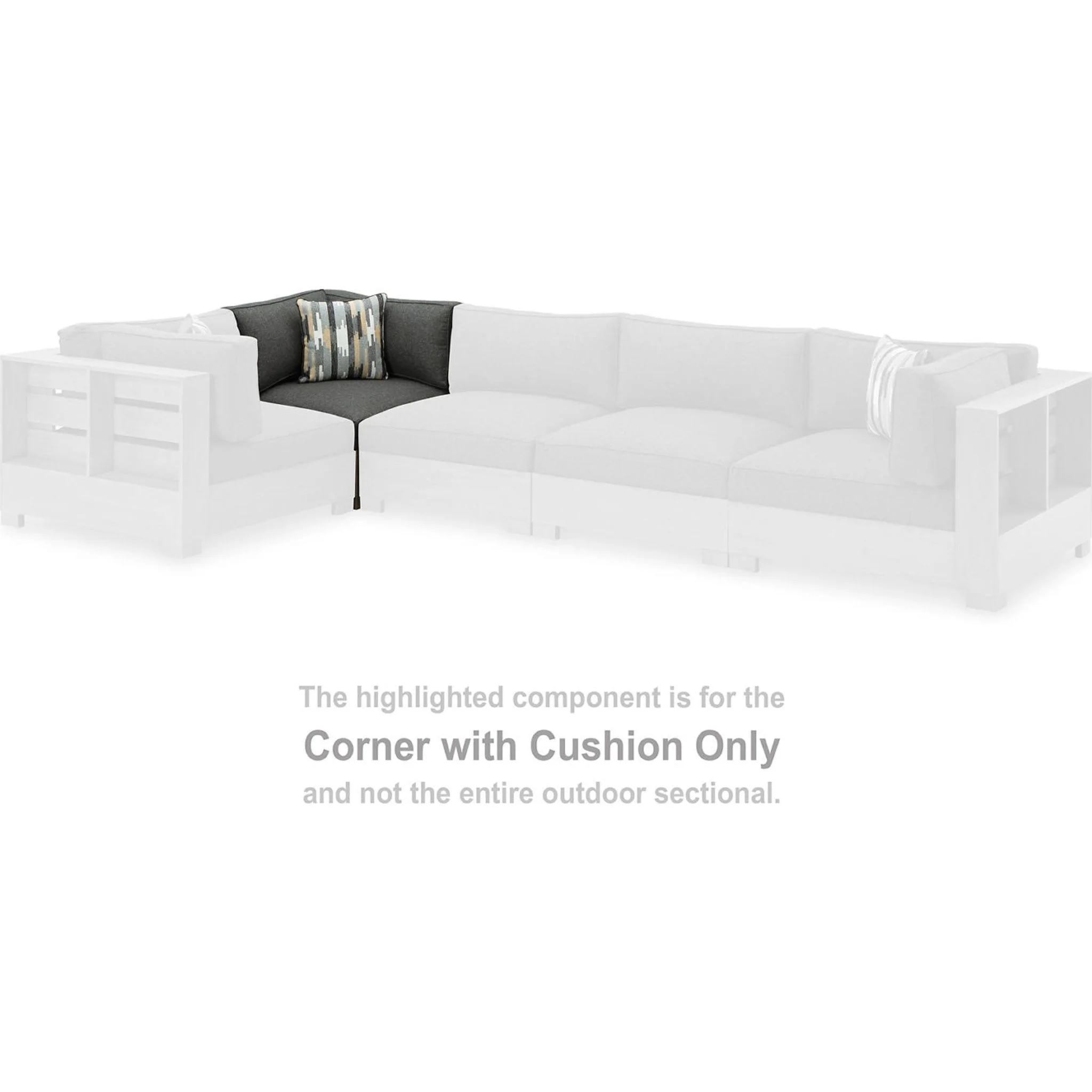 Citrine Park Outdoor Modular Corner Chair with Cushion - Image 2