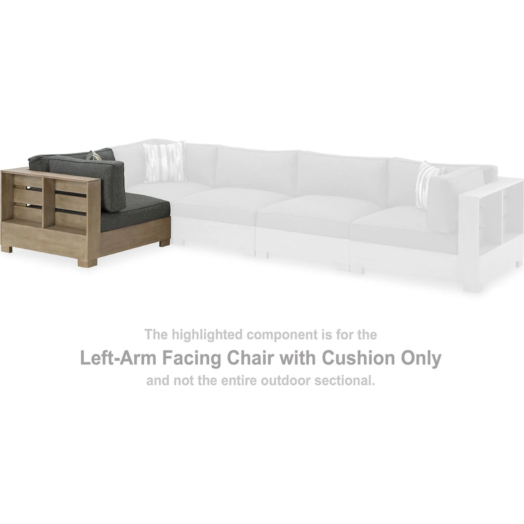 Citrine Park Outdoor Left Arm Facing Chair with Cushion - Image 6