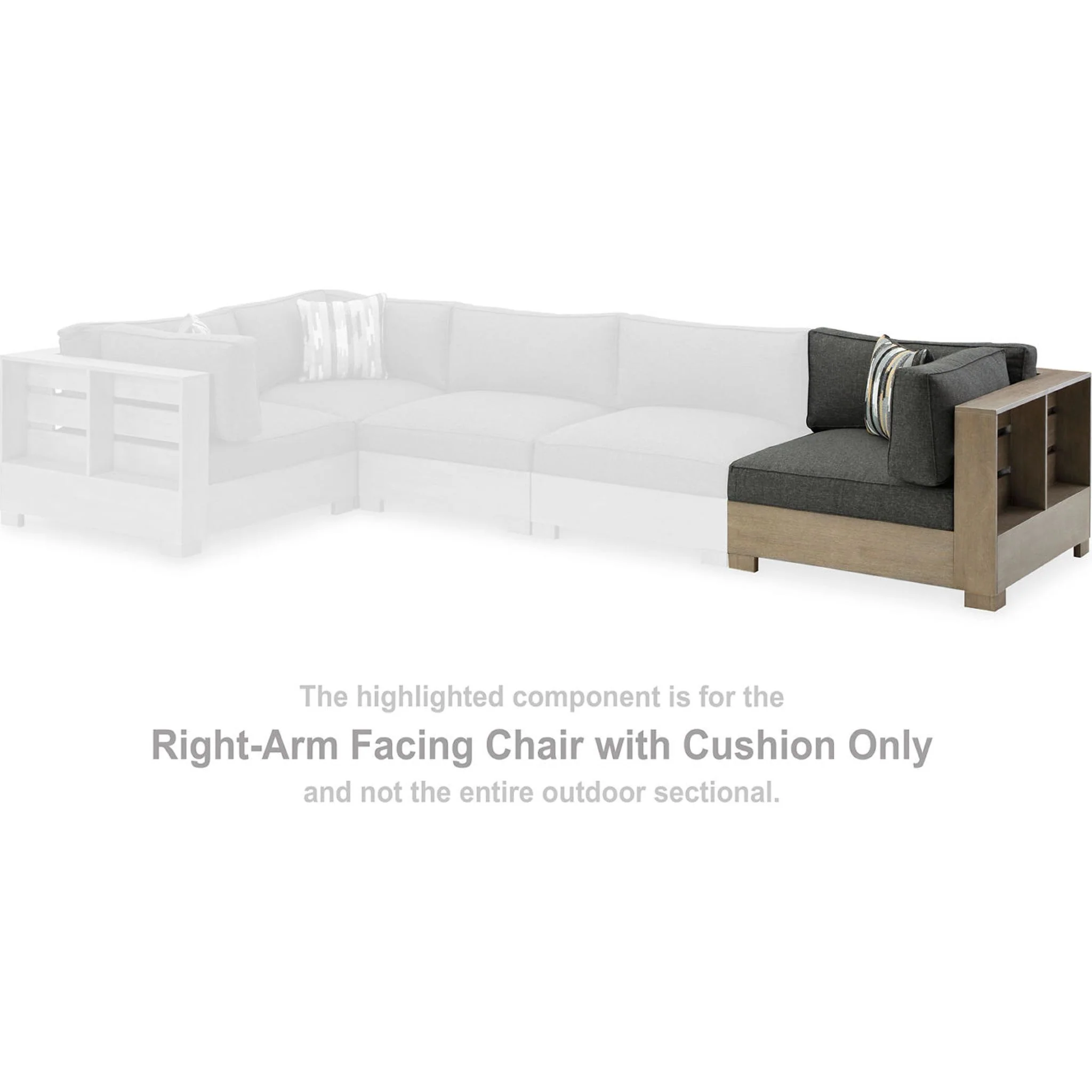 Citrine Park Outdoor Right Arm Facing Chair with Cushion - Image 2