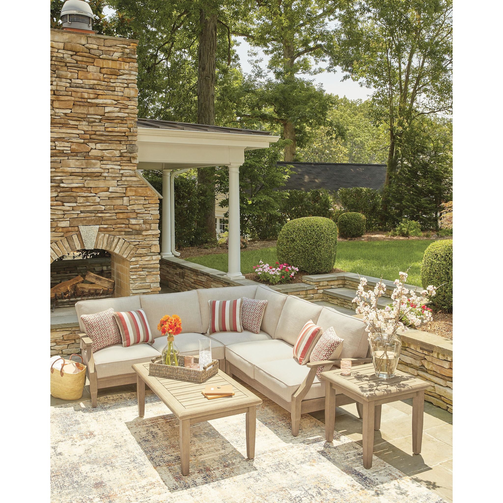 Clare View 3 Piece Outdoor Modular Sectional - Image 5