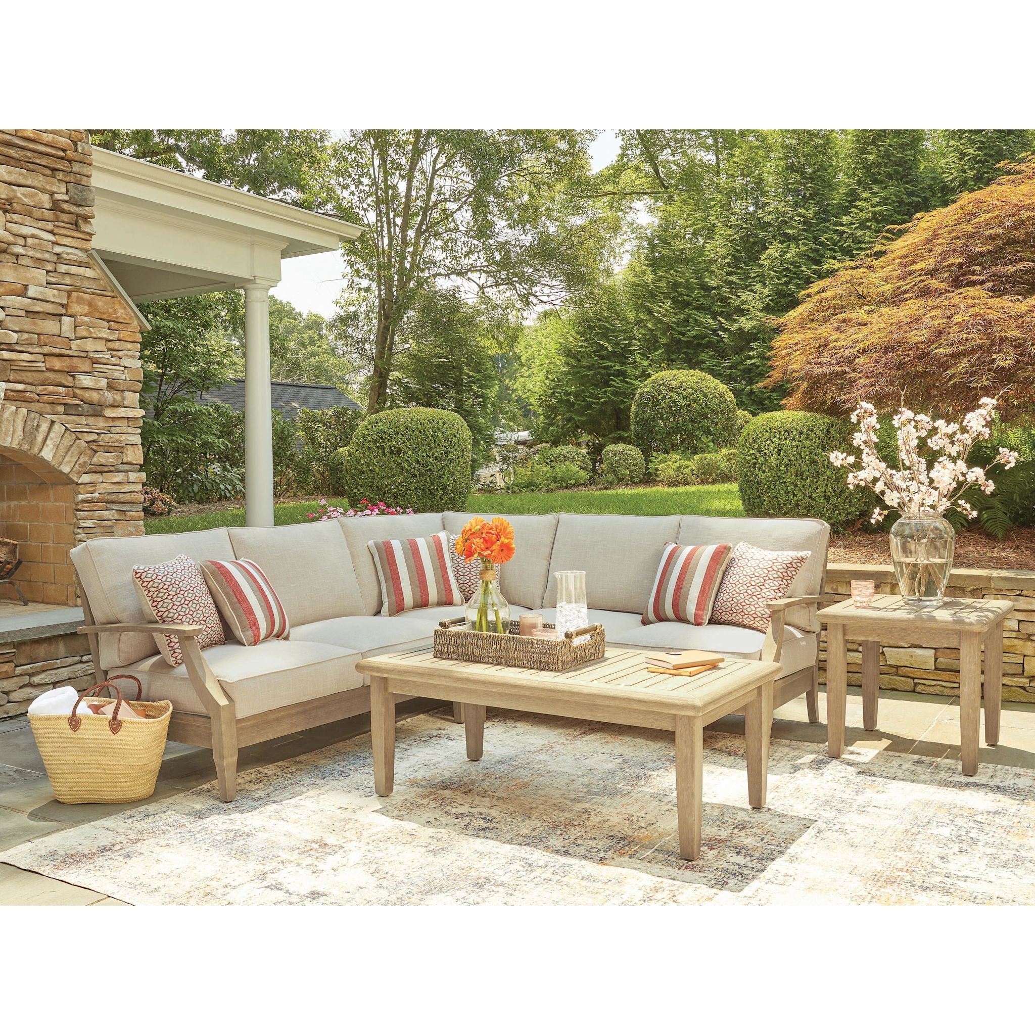 Clare View 3 Piece Outdoor Modular Sectional - Image 6