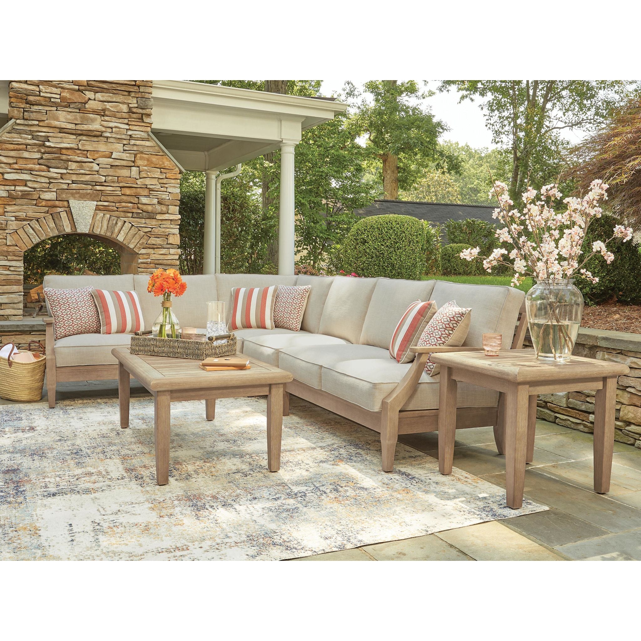 Clare View 4 Piece Outdoor Modular Sectional - Image 2