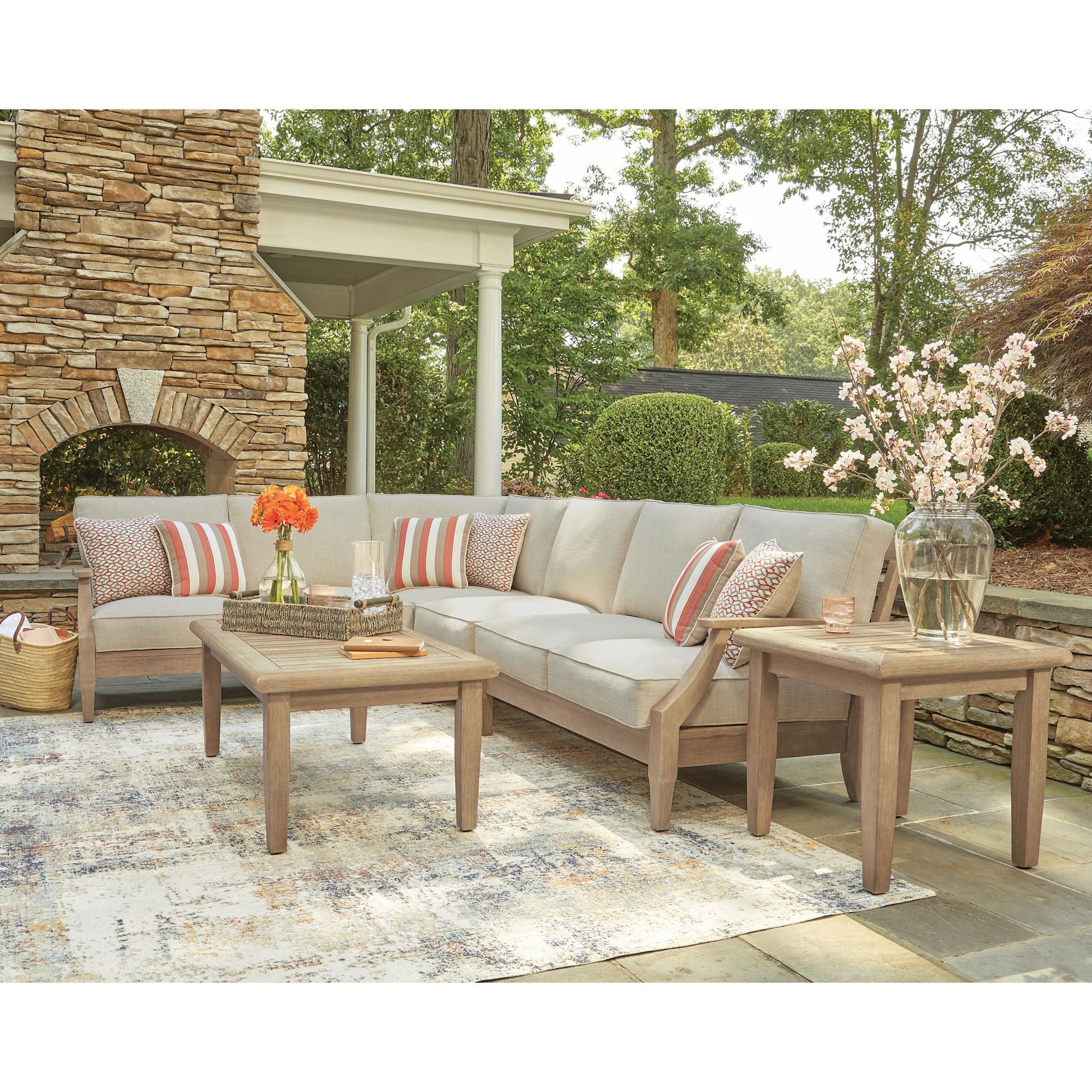 Clare View 4 Piece Outdoor Modular Sectional - Image 7