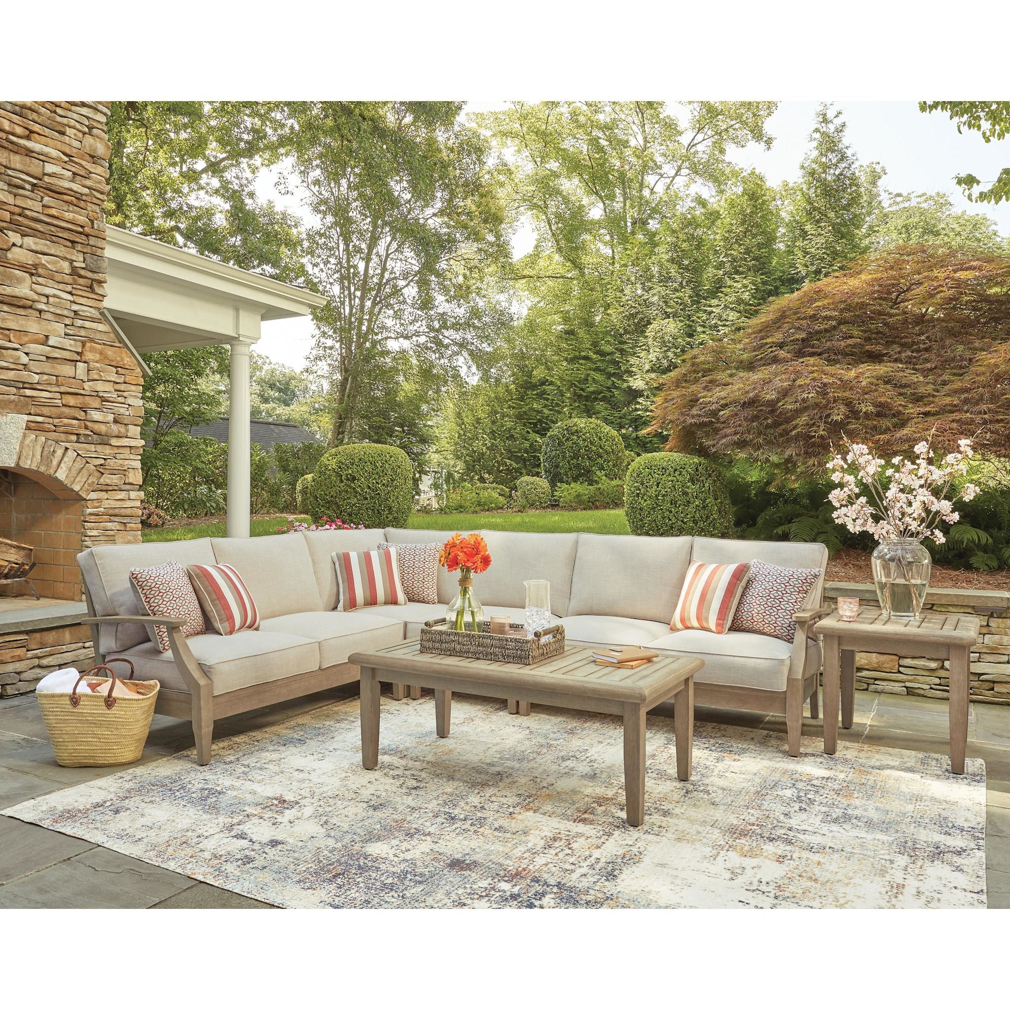 Clare View 4 Piece Outdoor Modular Sectional - Image 8