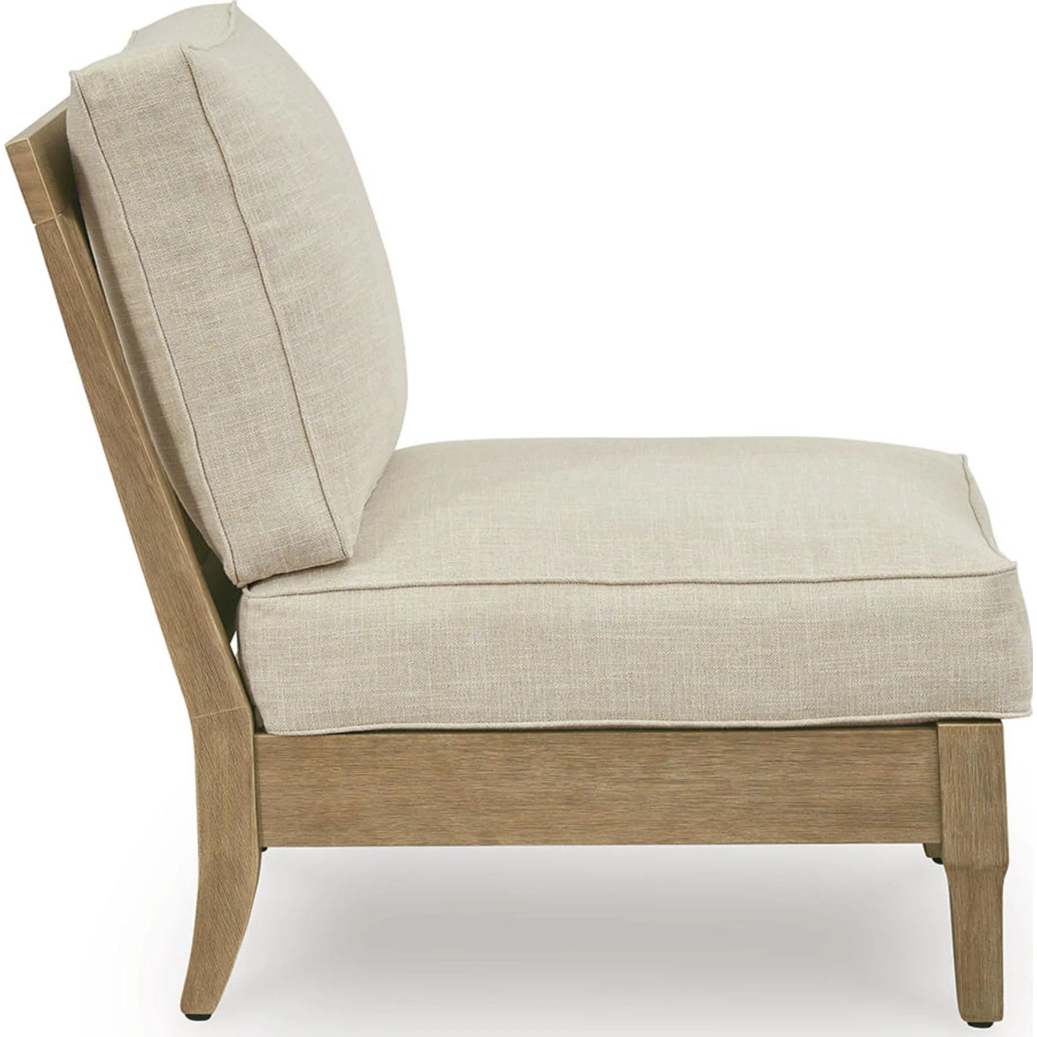 Clare View Outdoor Modular Armless Chair with Cushion - Image 4