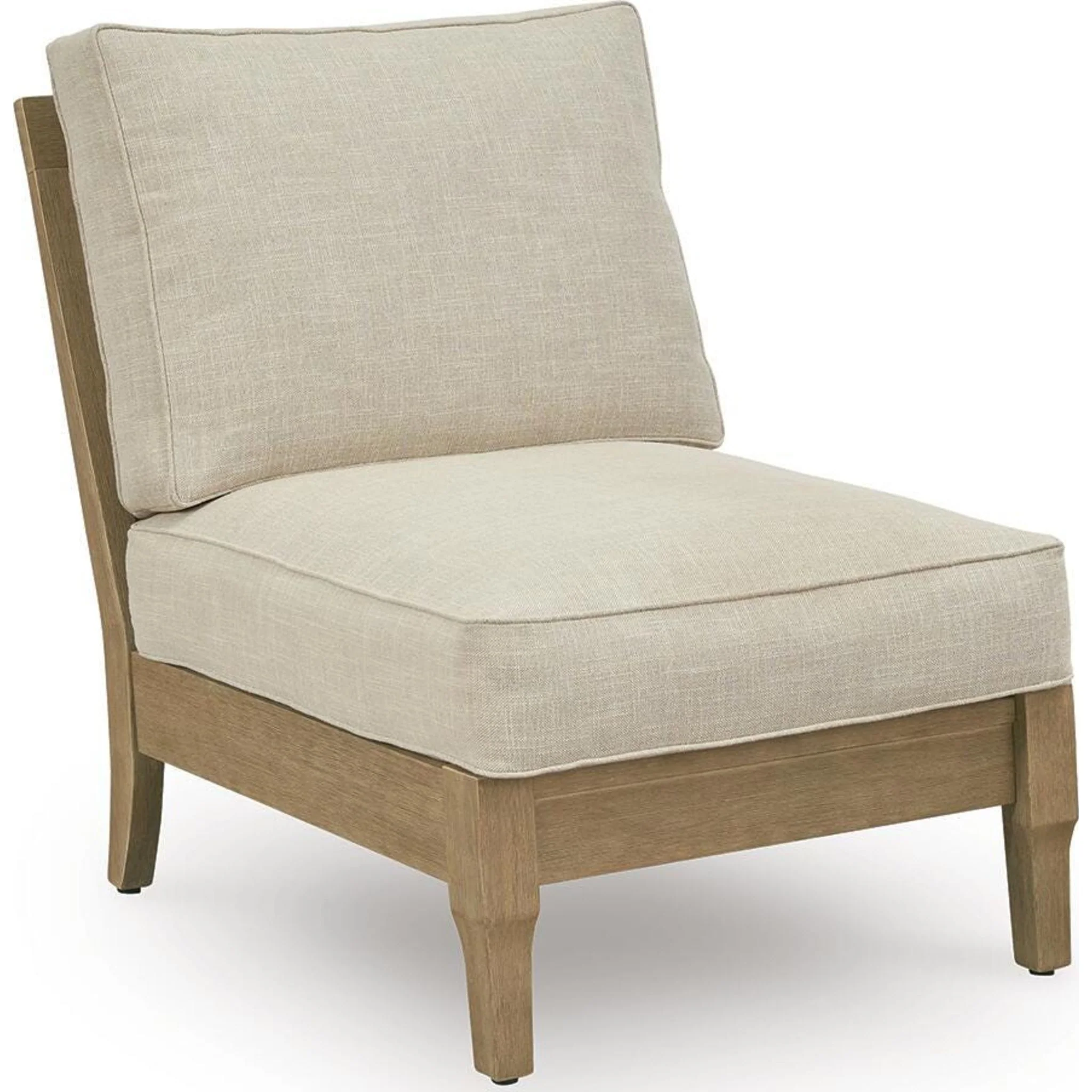 Clare View Outdoor Modular Armless Chair with Cushion - Image 6