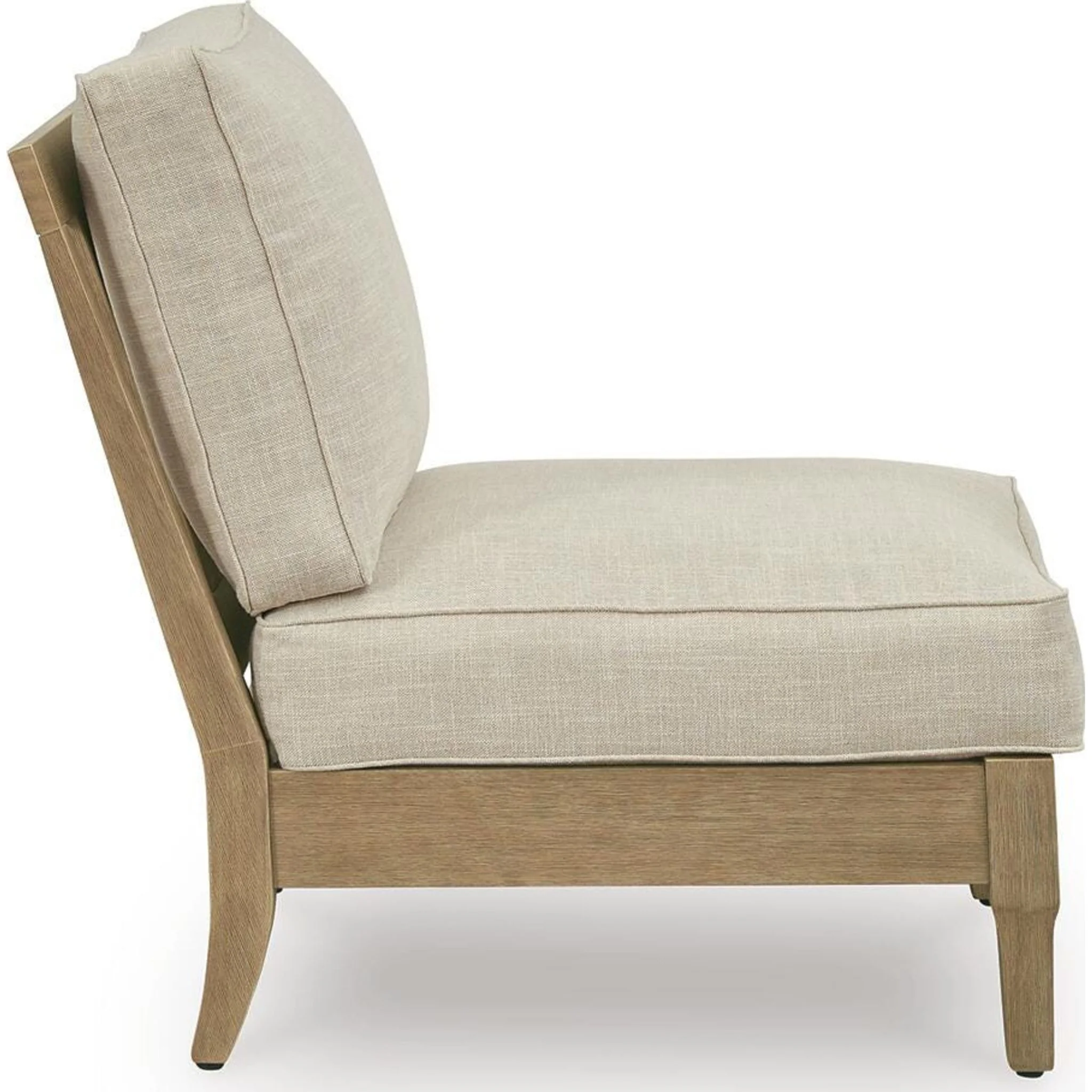 Clare View Outdoor Modular Armless Chair with Cushion - Image 8