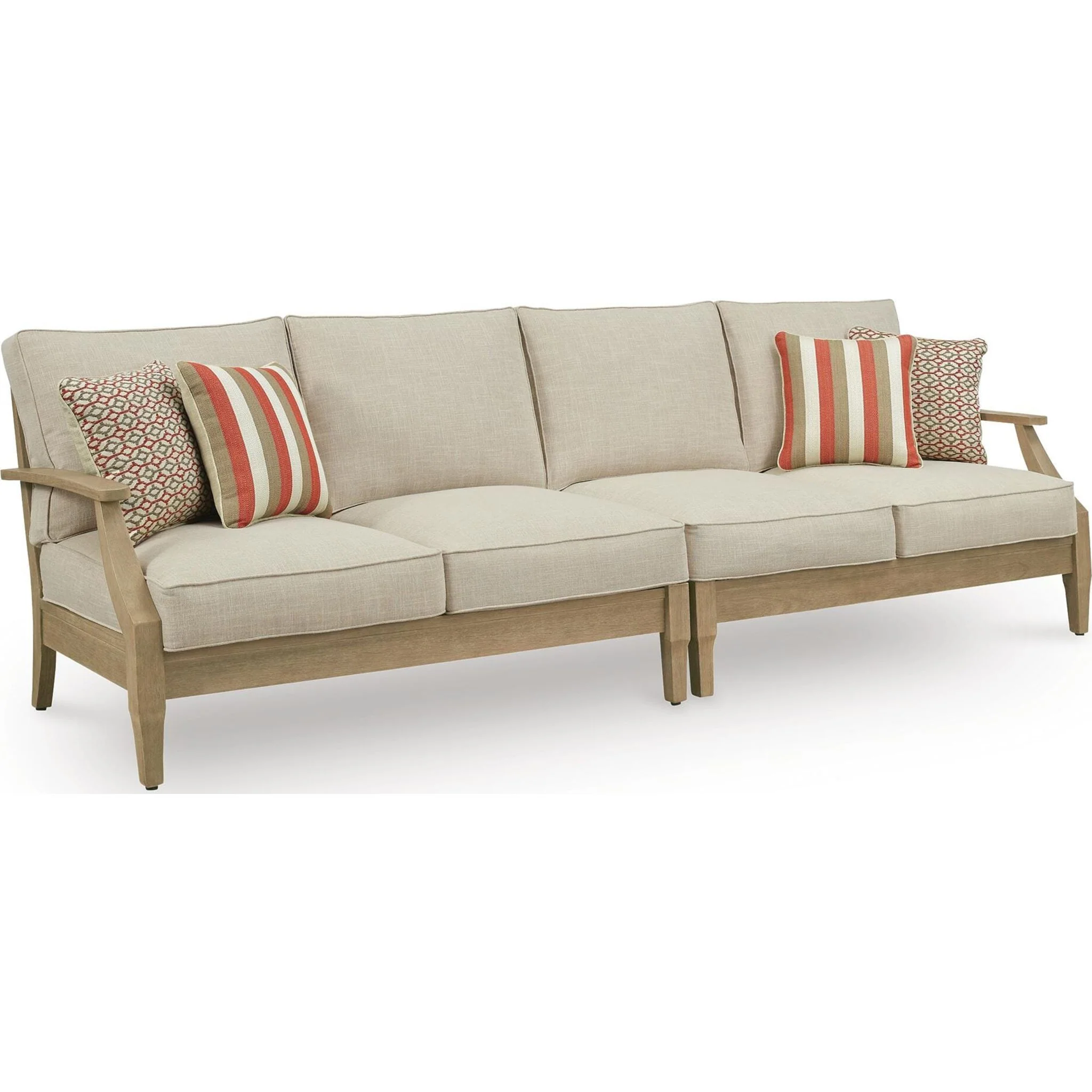 Clare View Outdoor Modular Left and Right Arm Loveseat with Cushion - Image 5
