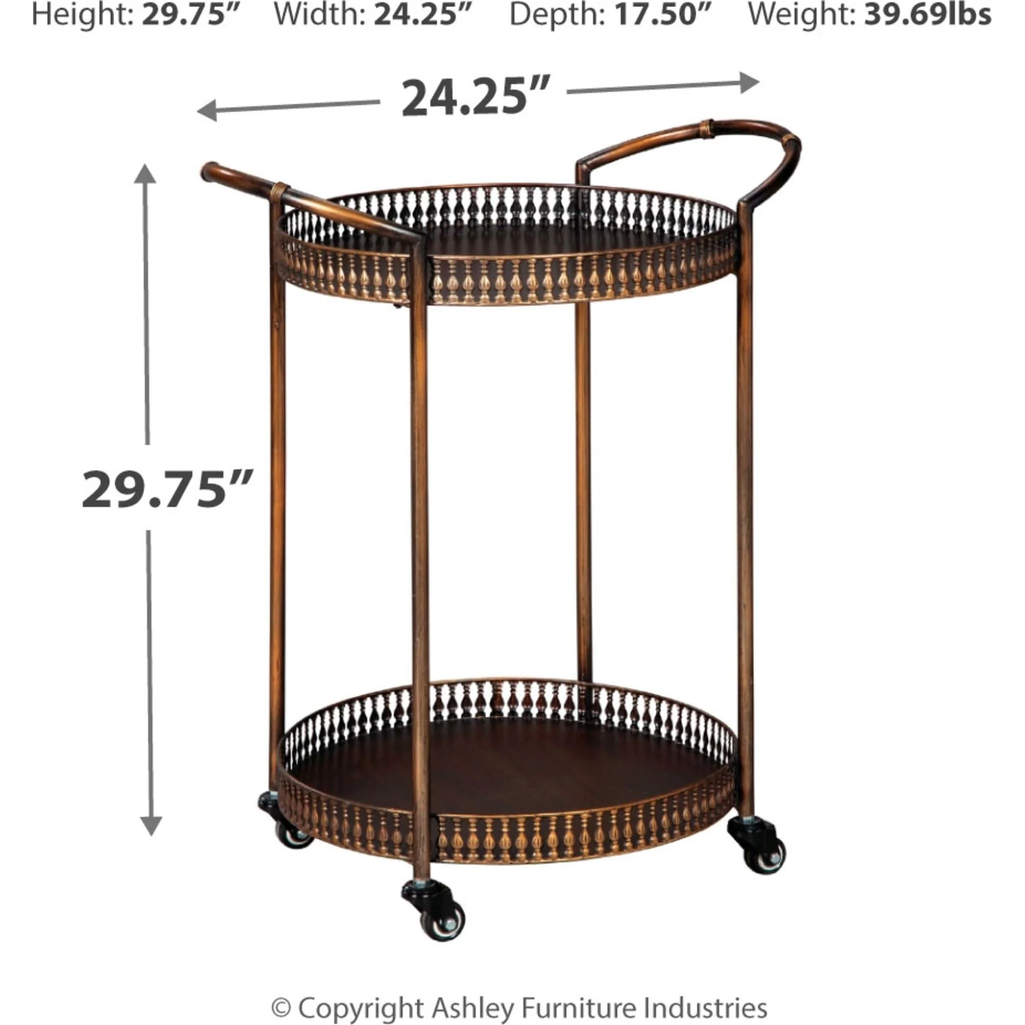 Clarkburn Bar Cart - Image 4