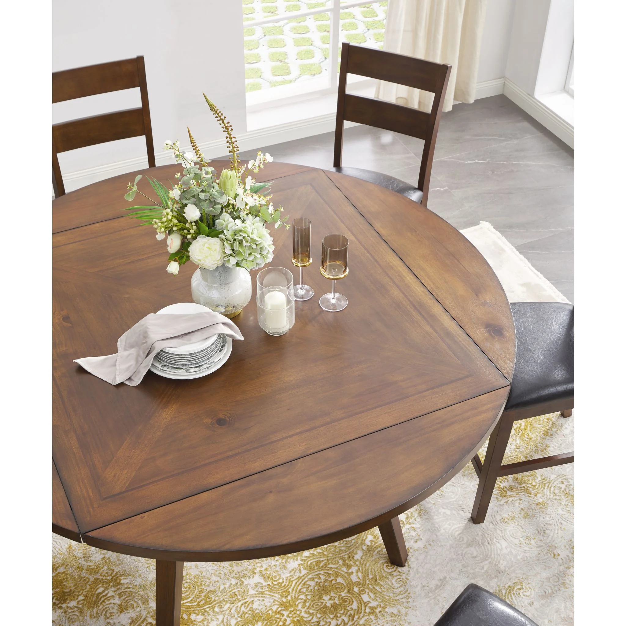Clazidor Round Drop Leaf Counter Table - Image 8