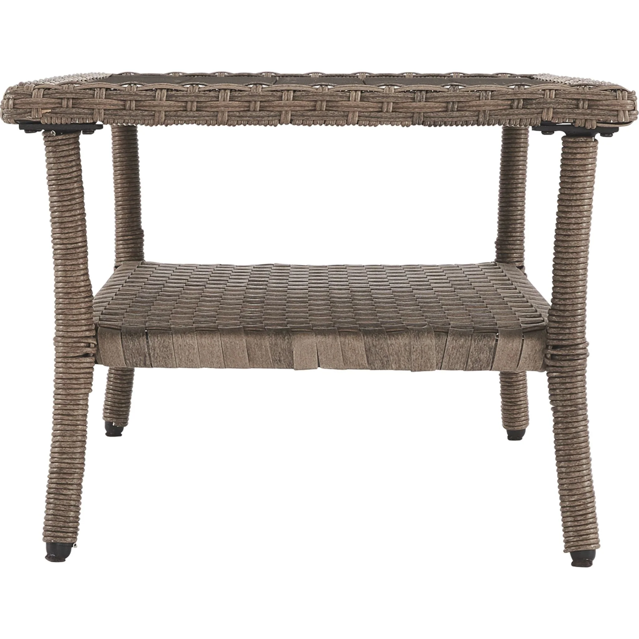Outdoor Clear Ridge Rectangle Cocktail Table - Image 4