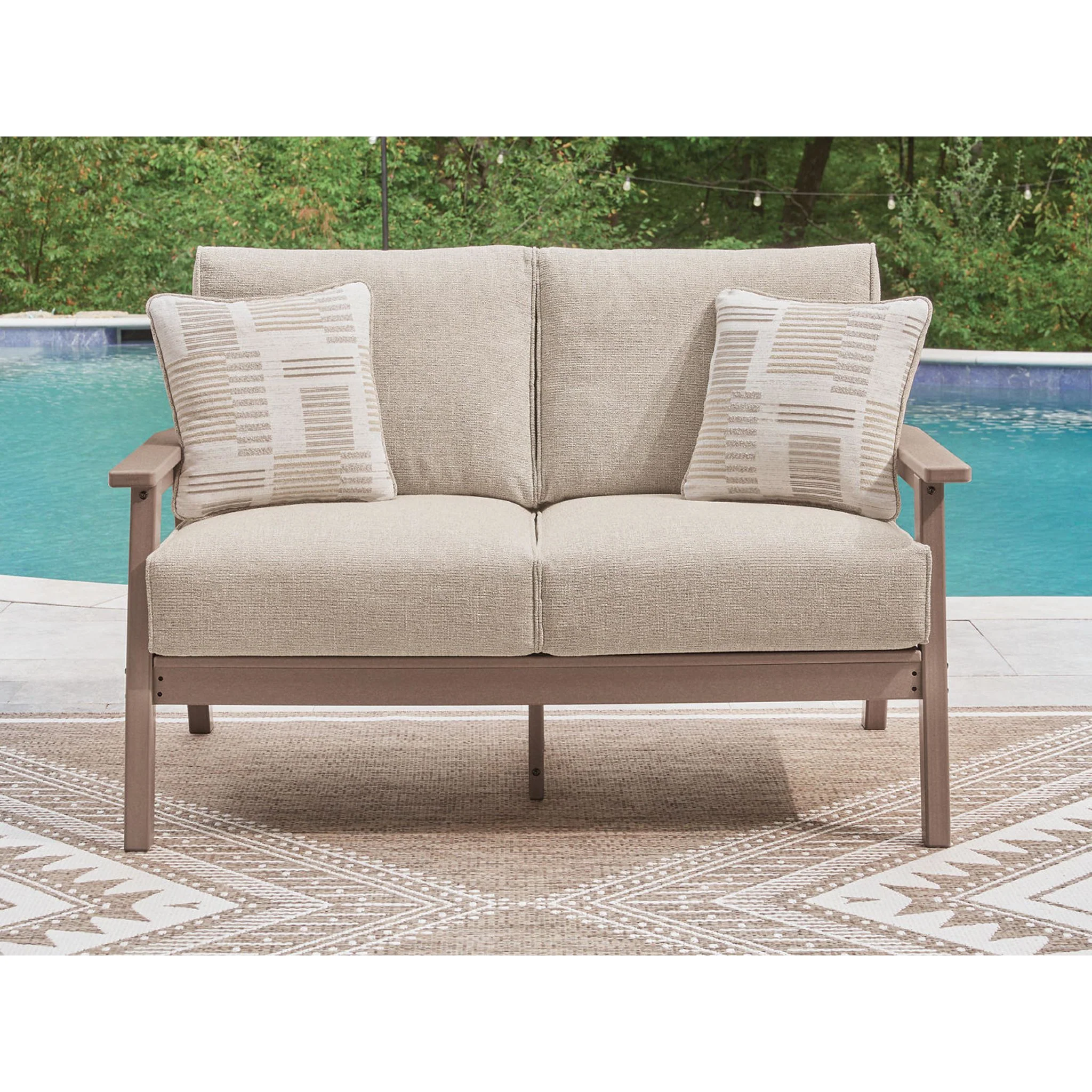 Cliffs Beach Outdoor Loveseat with Cushion - Image 2