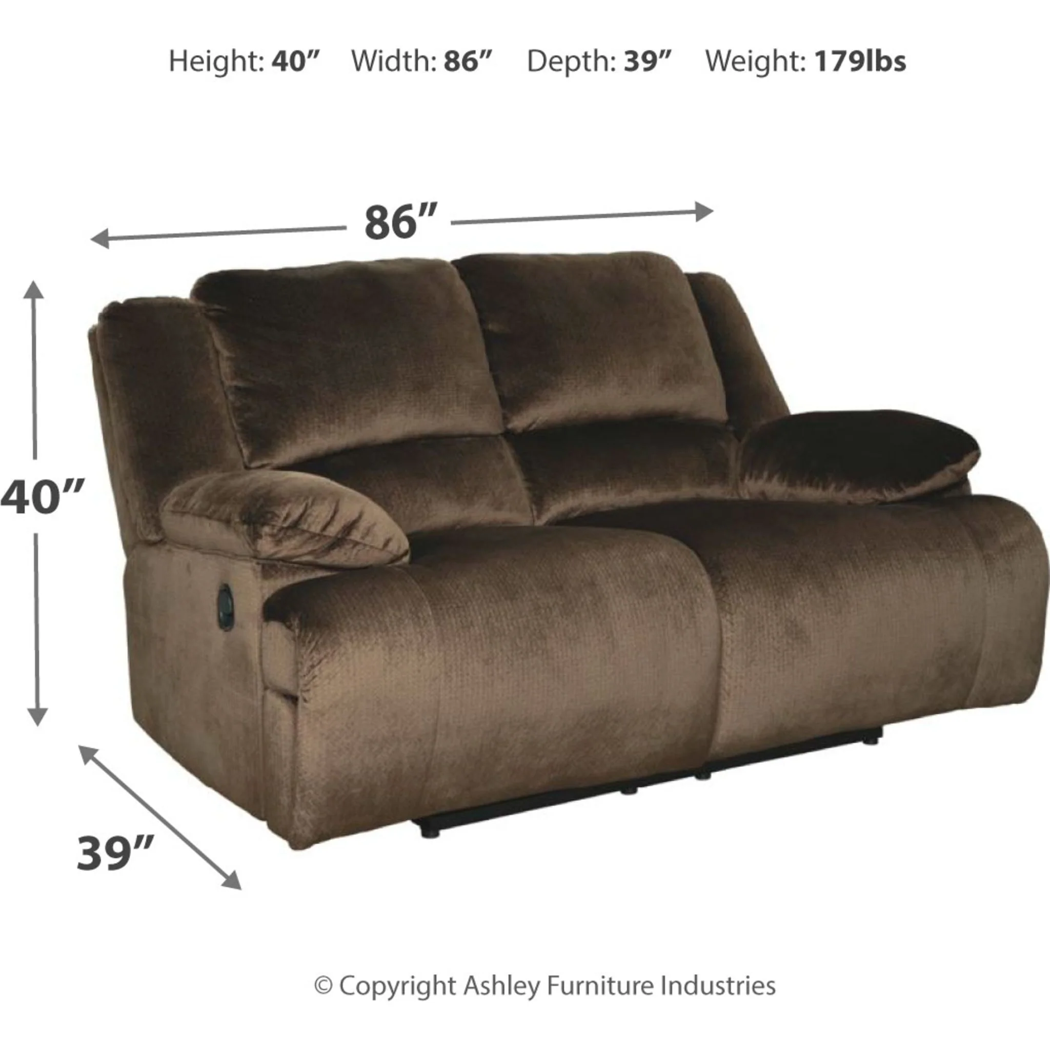 Clonmel Reclining Loveseat - Image 3