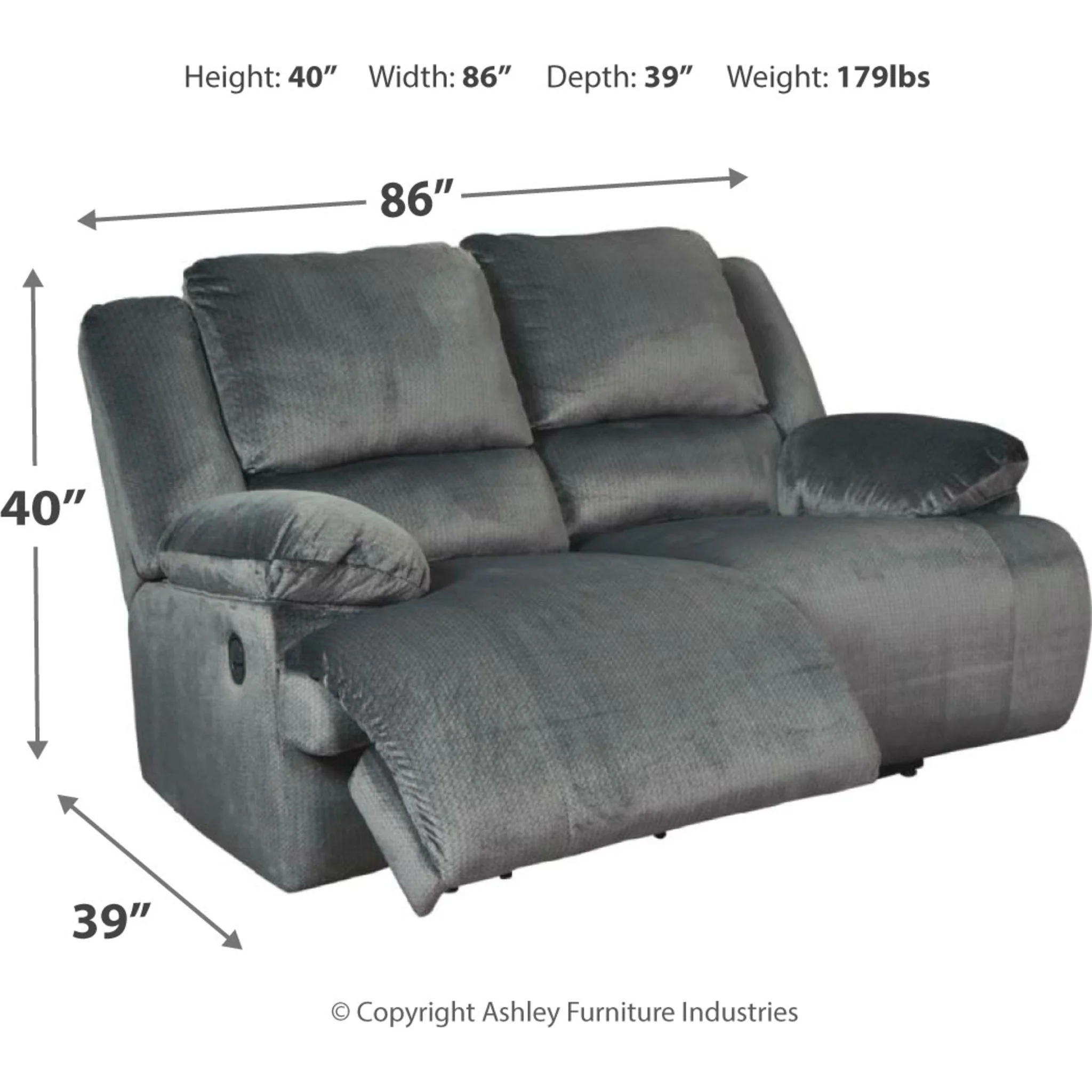 Clonmel Reclining Loveseat - Image 2