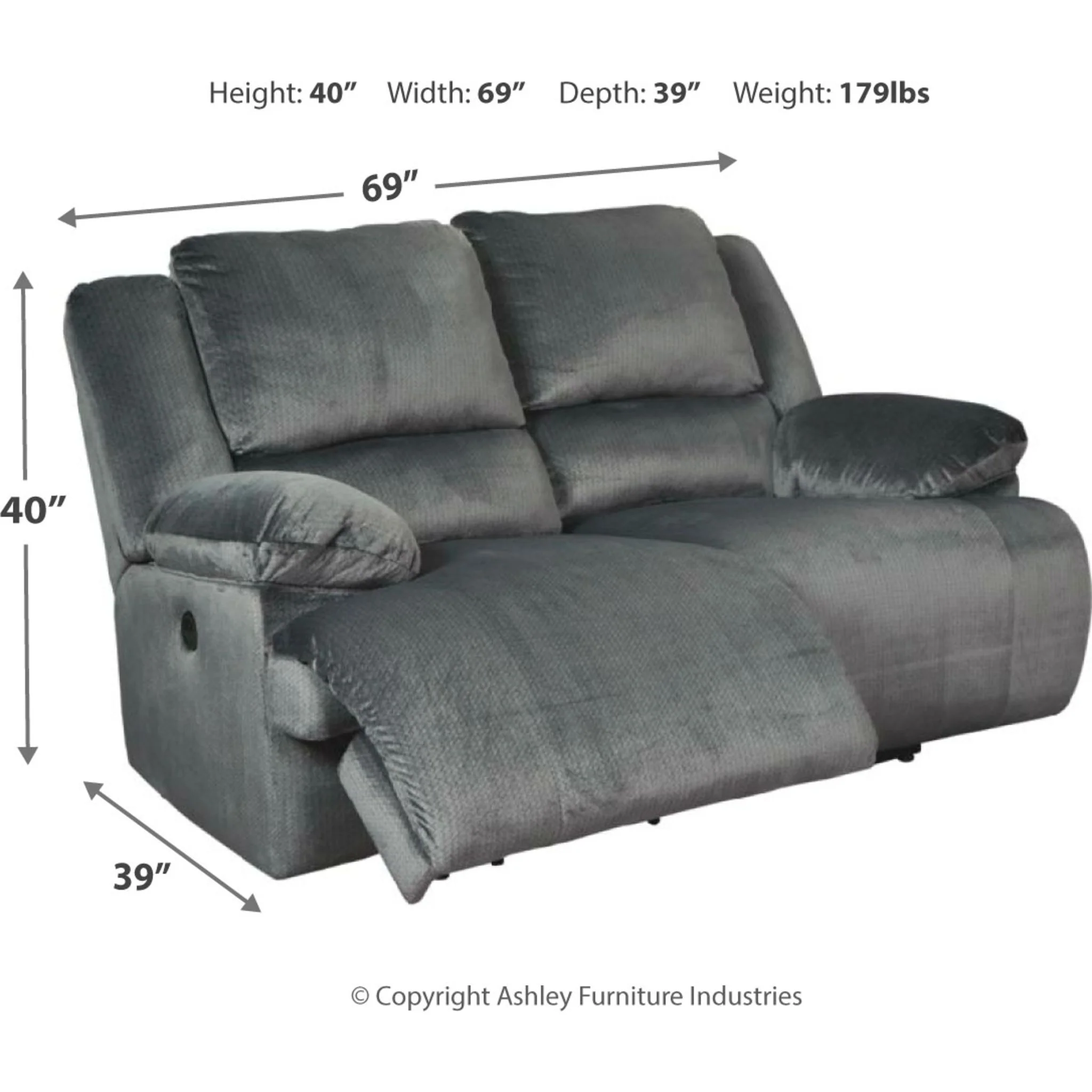 Clonmel Reclining Loveseat with Power - Image 5