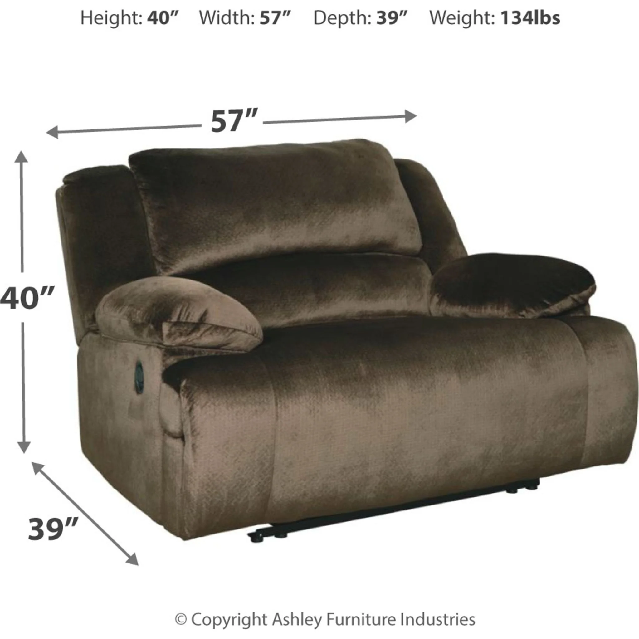 Clonmel Zero Wall Wide Seat Recliner - Image 3