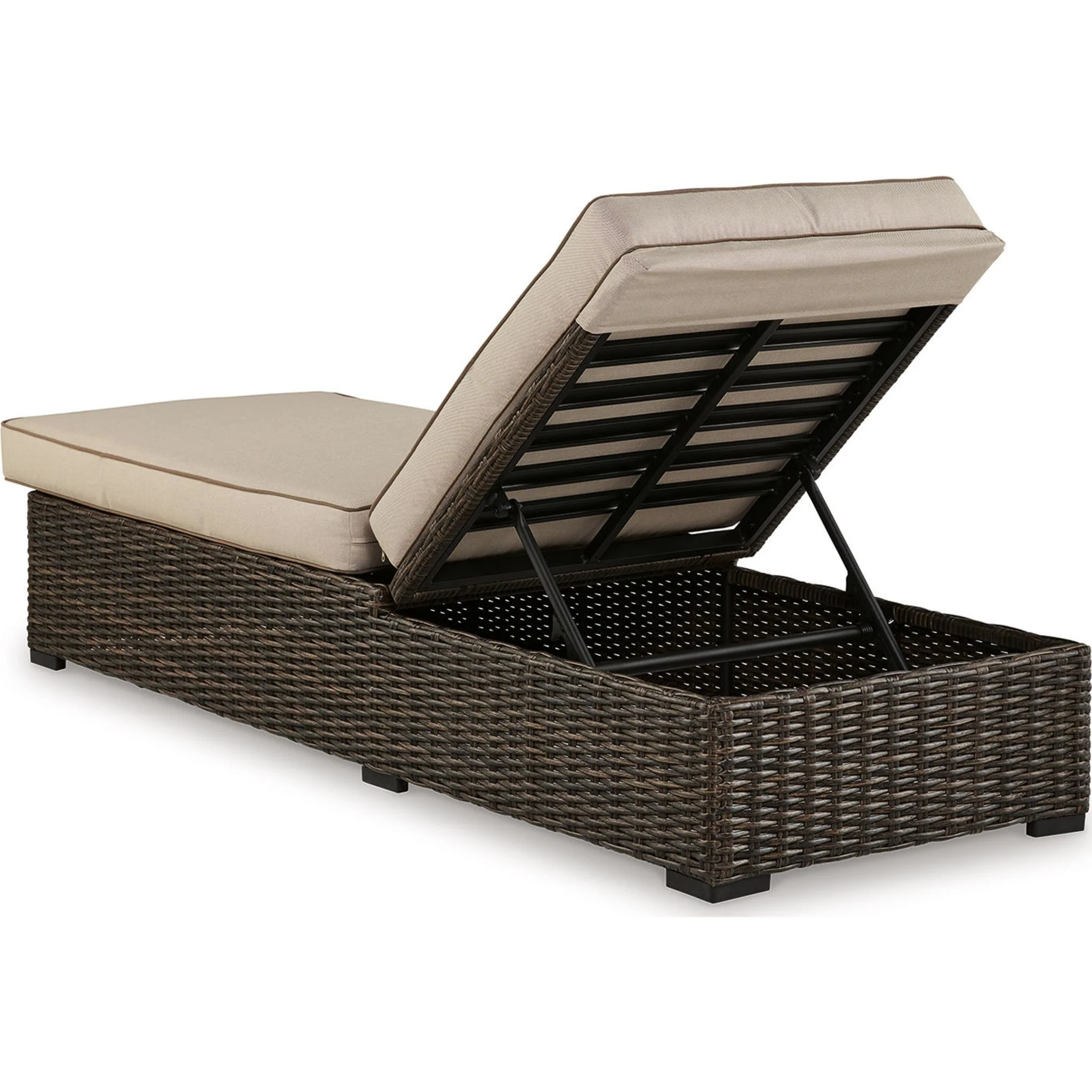 Coastline Bay Outdoor Chaise Lounge with Cushion - Image 3