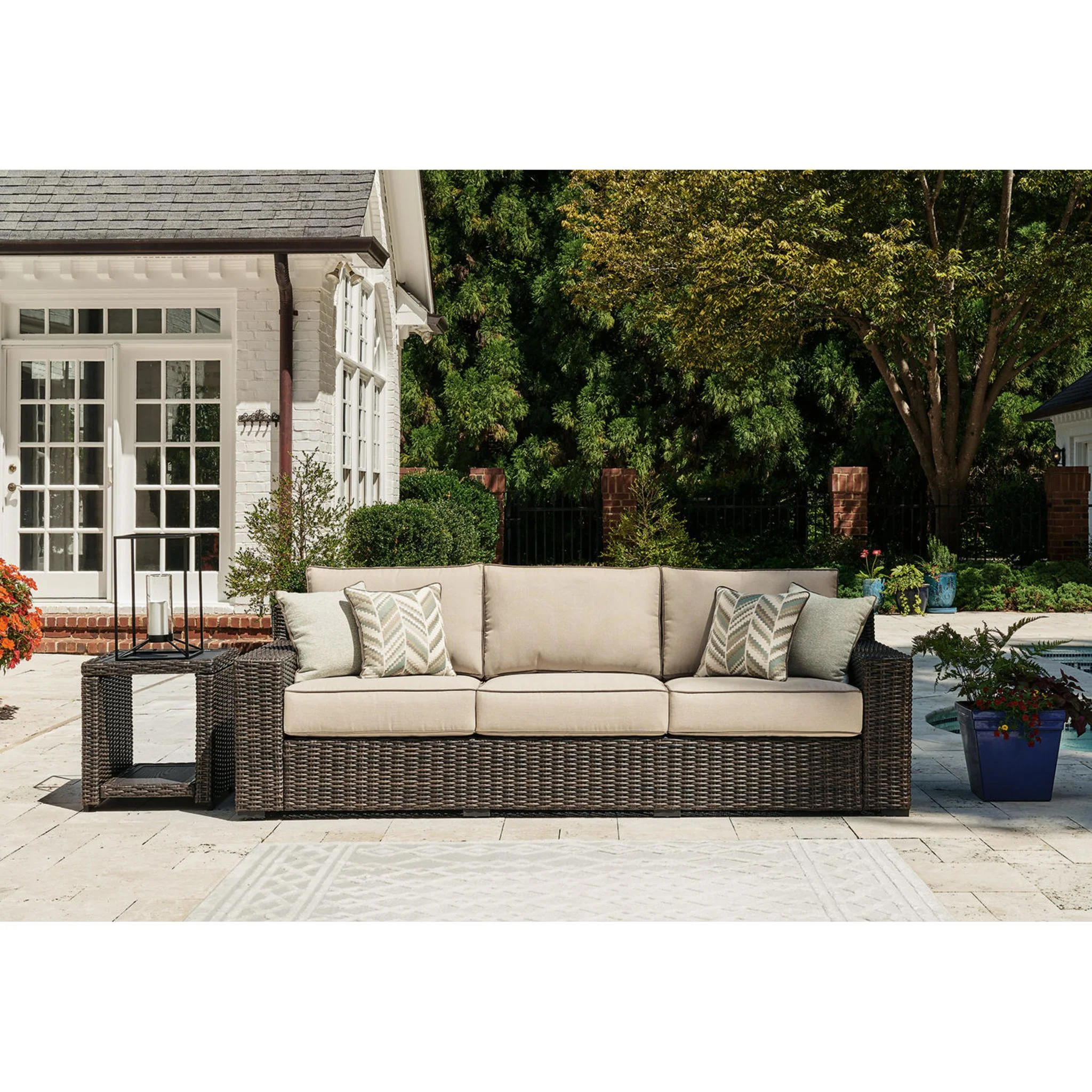 Coastline Bay Outdoor Sofa with Cushion - Image 2