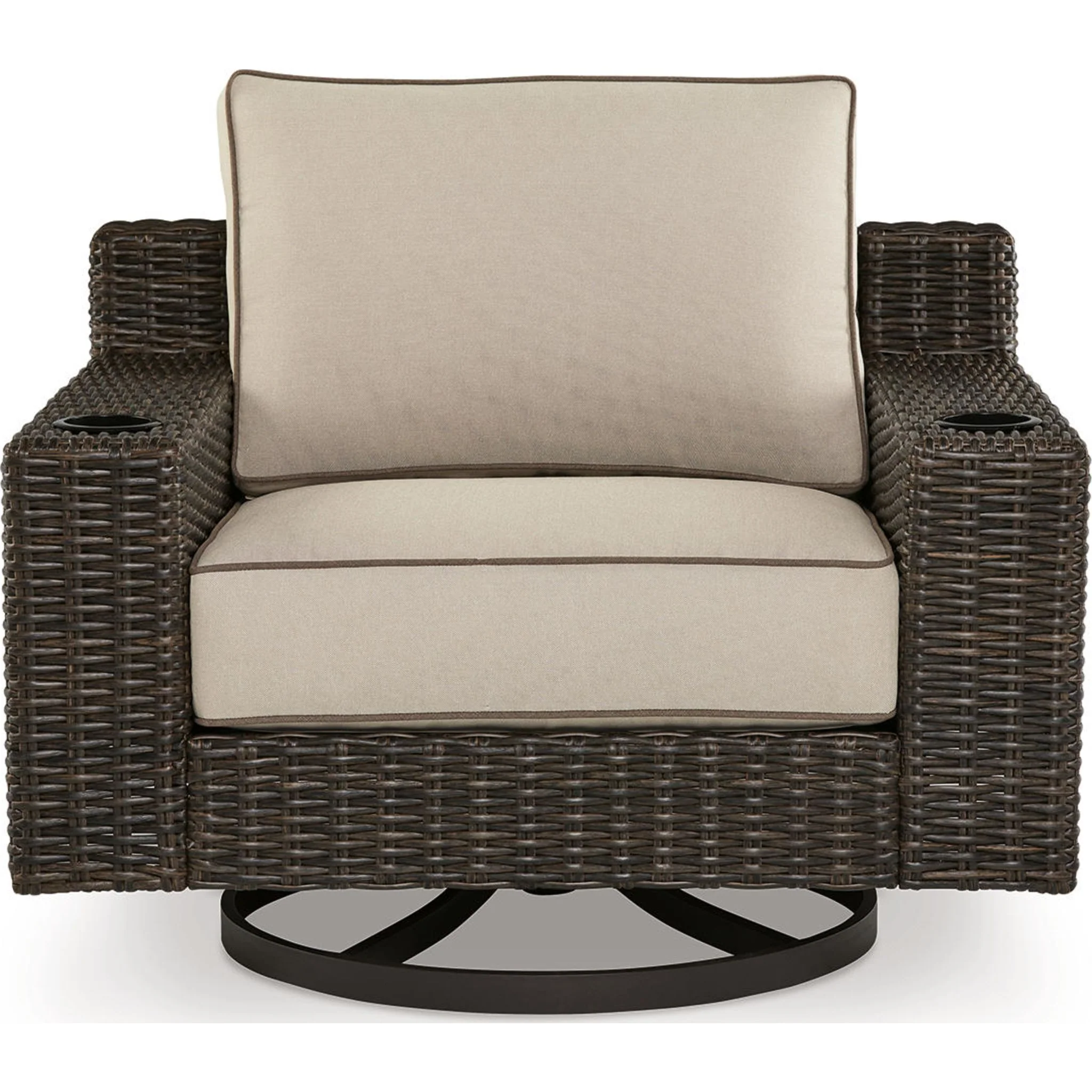 Coastline Bay Outdoor Swivel Lounge Chair with Cushion - Image 39