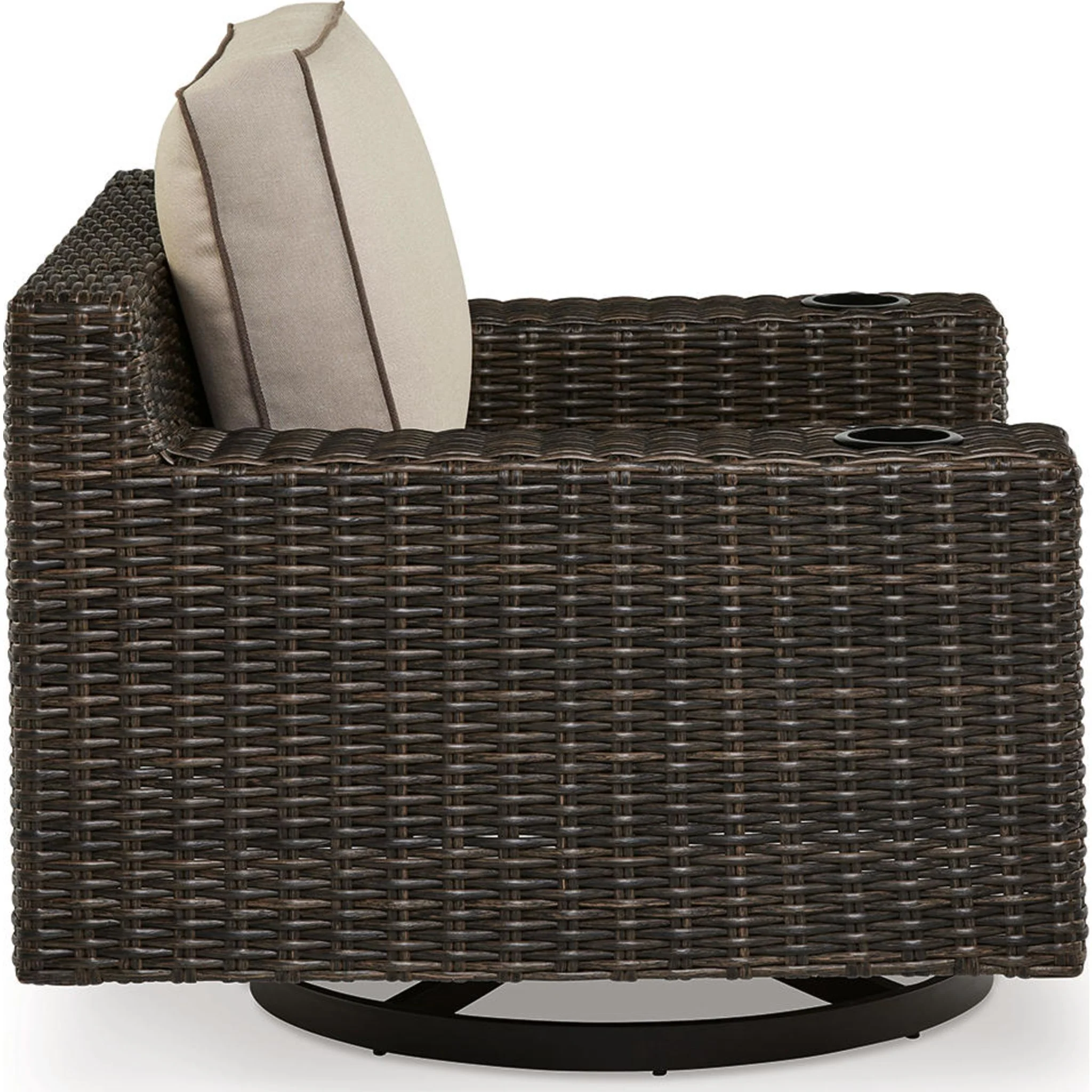 Coastline Bay Outdoor Swivel Lounge Chair with Cushion - Image 5