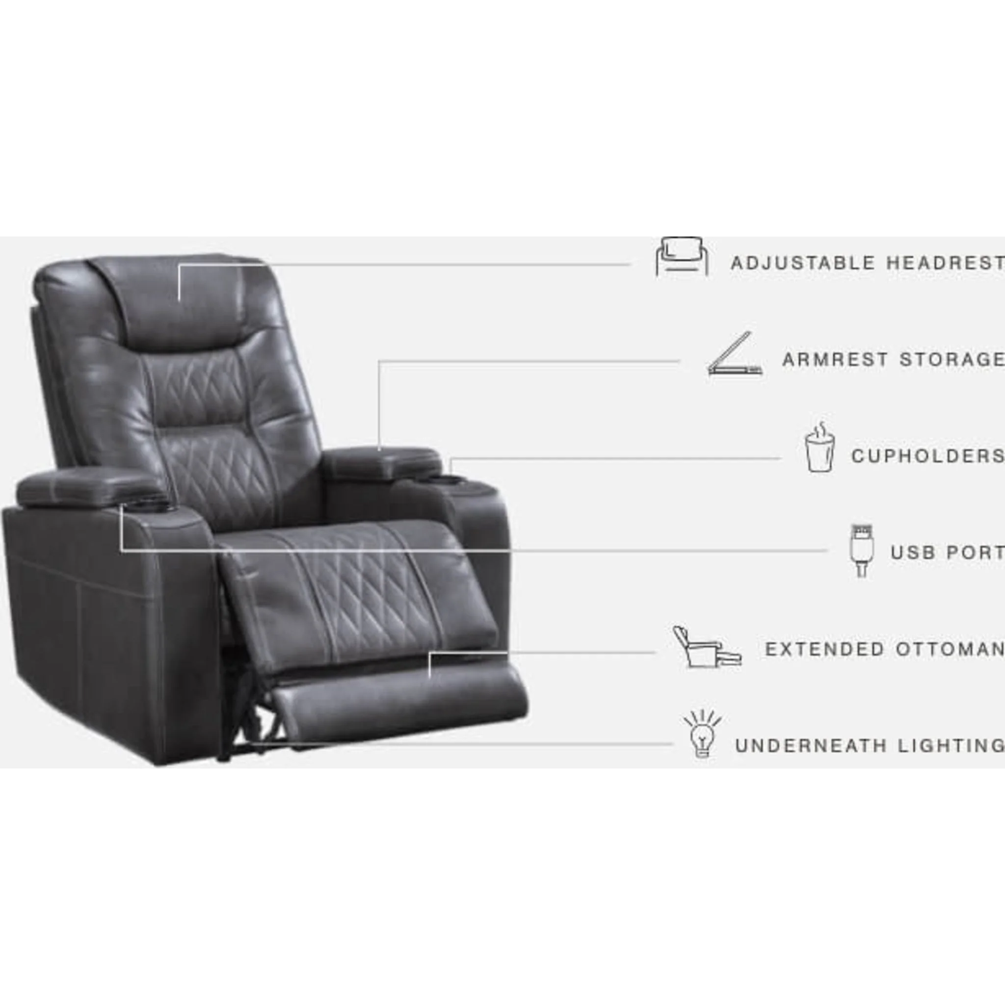 Composer Power Recliner with Adjustable Headrest - Image 5