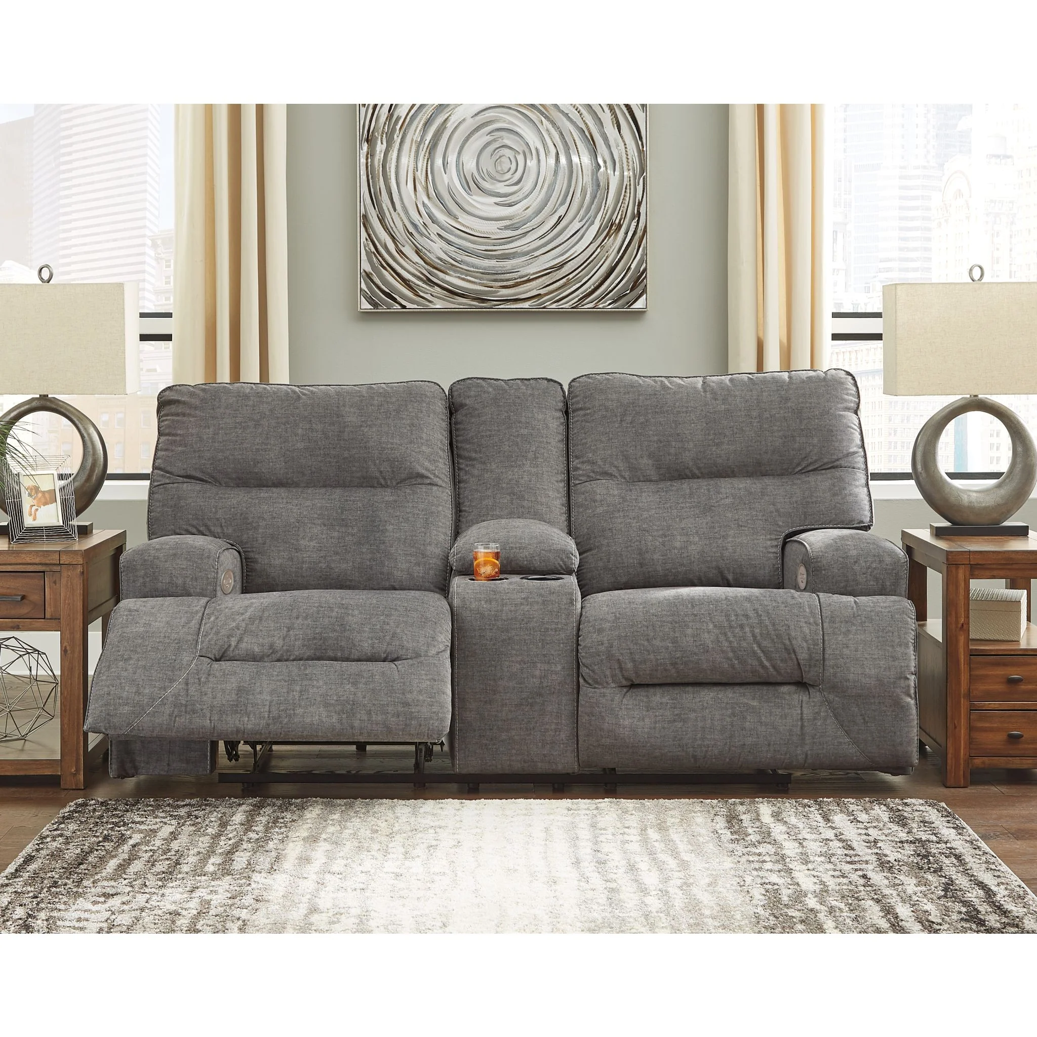 Coombs Reclining Power Loveseat with Console - Image 2