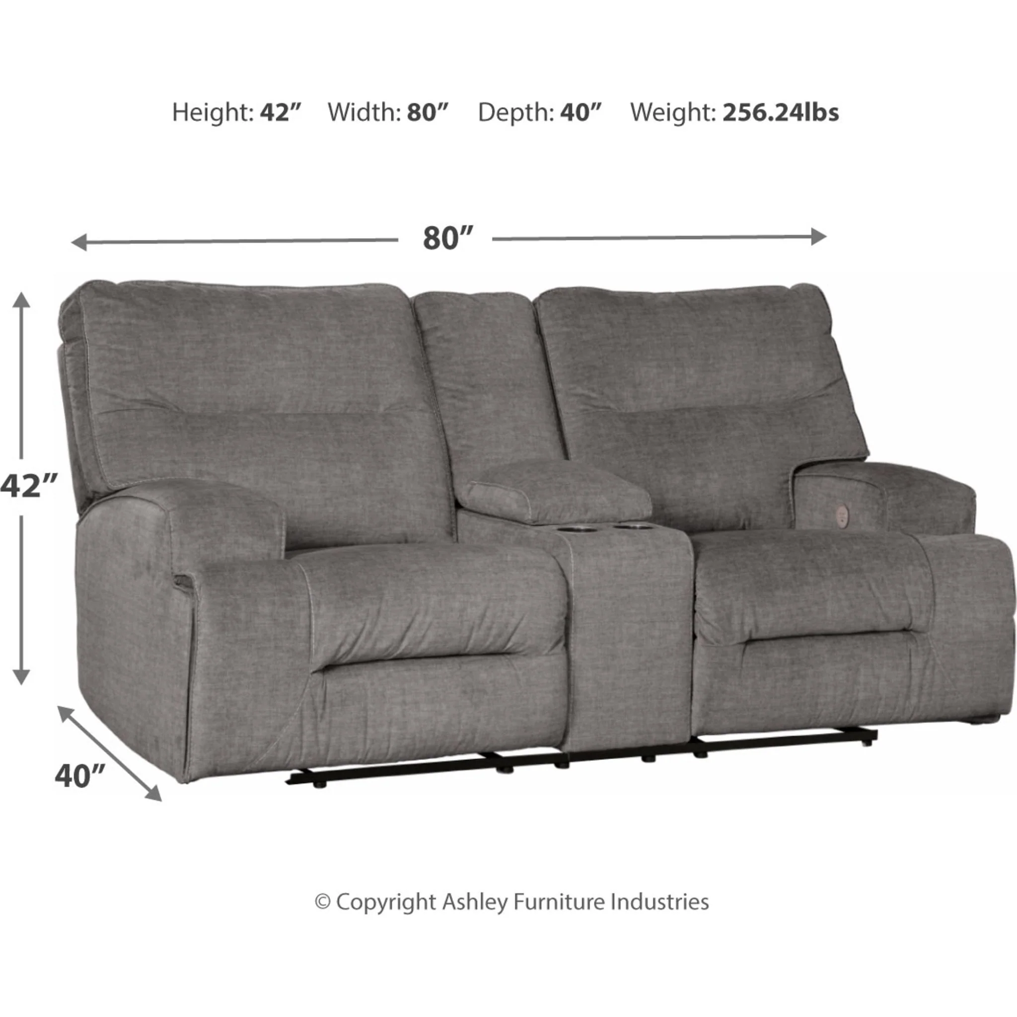 Coombs Reclining Power Loveseat with Console - Image 7